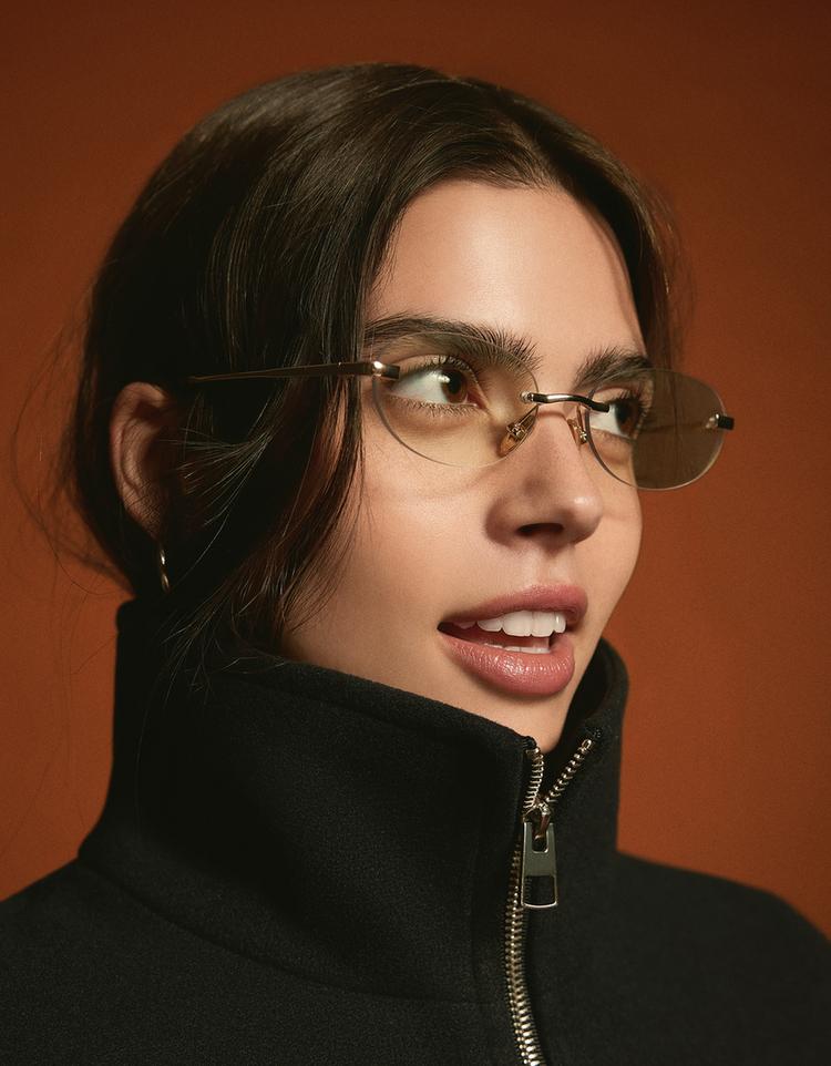 Mavi ışık filtreli çerçevesiz gözlük