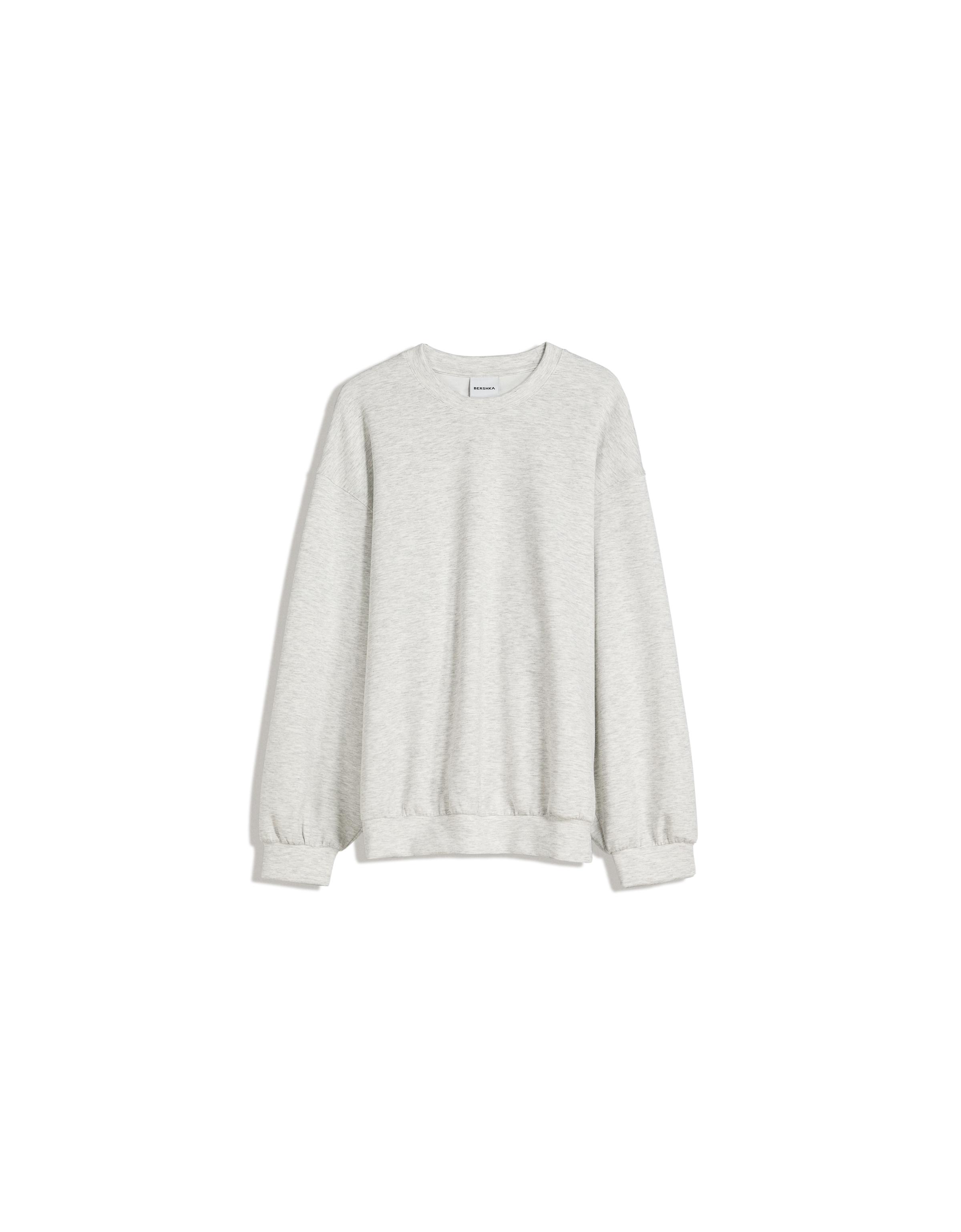 Oversize round neck sweatshirt — Grey