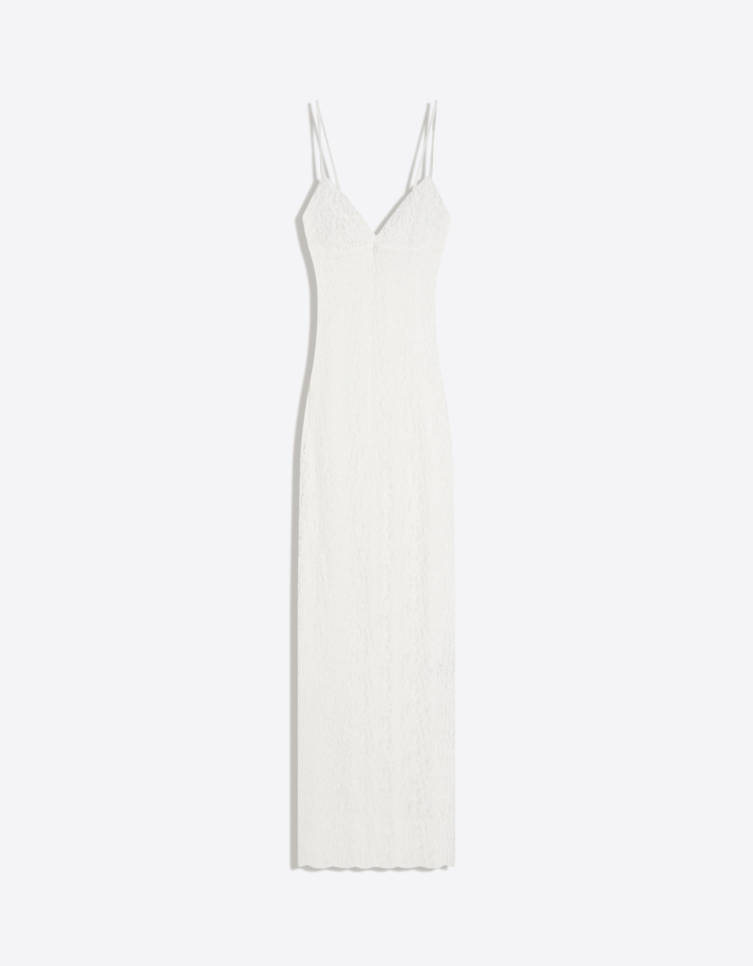 Bershka Dantelli askılı midi elbise