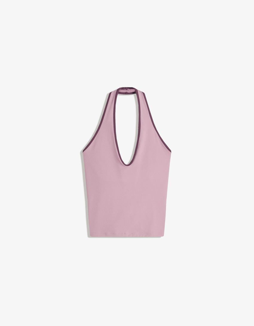Technical halter top-Violet