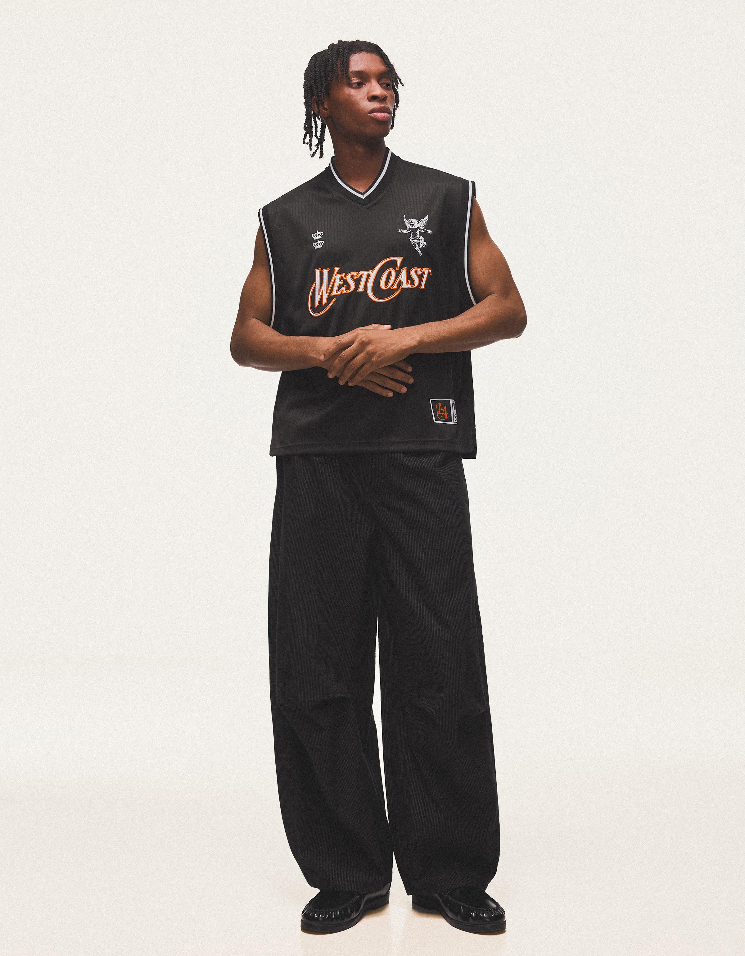 Technical worker T-shirt with print — Black