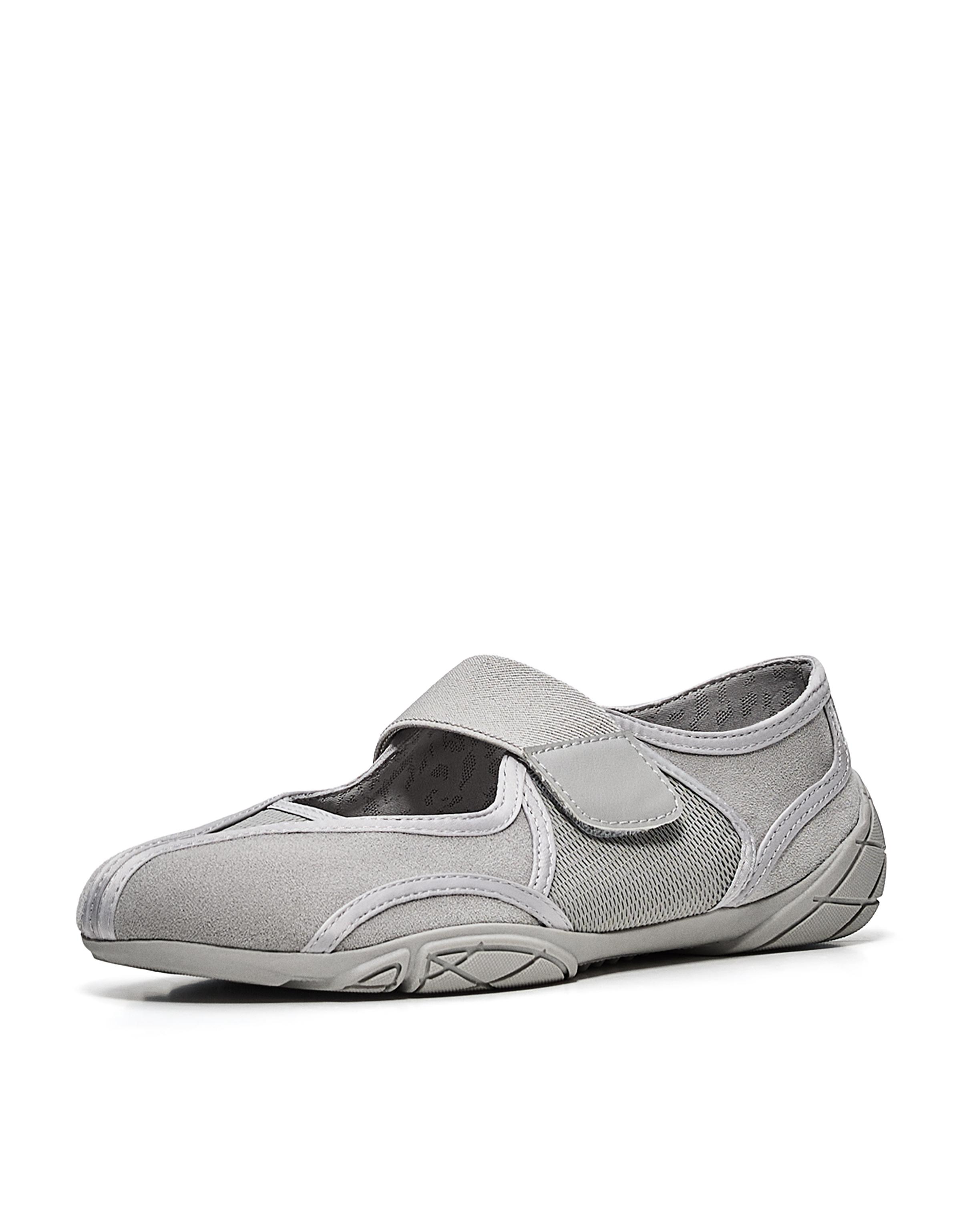 SPORTS BALLET PUMPS — Grey