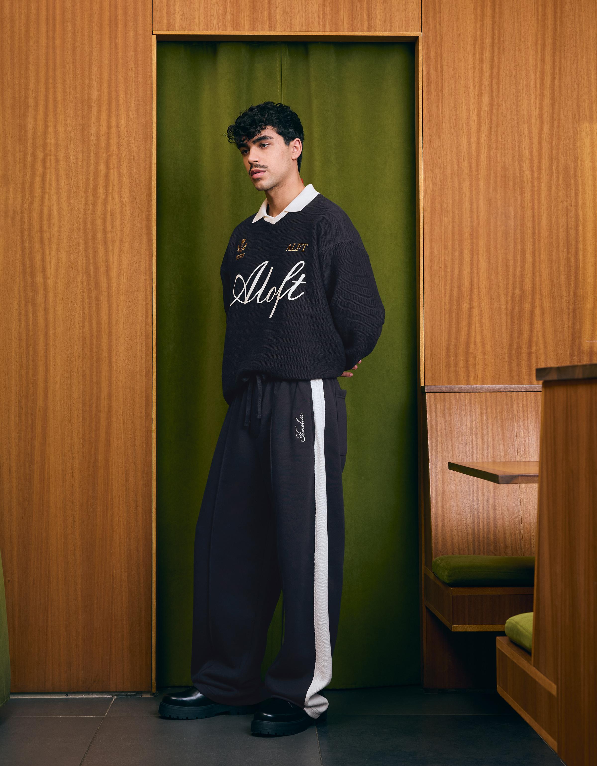 Bershka Puffärmel-Hose Herren Xs Marinenblau