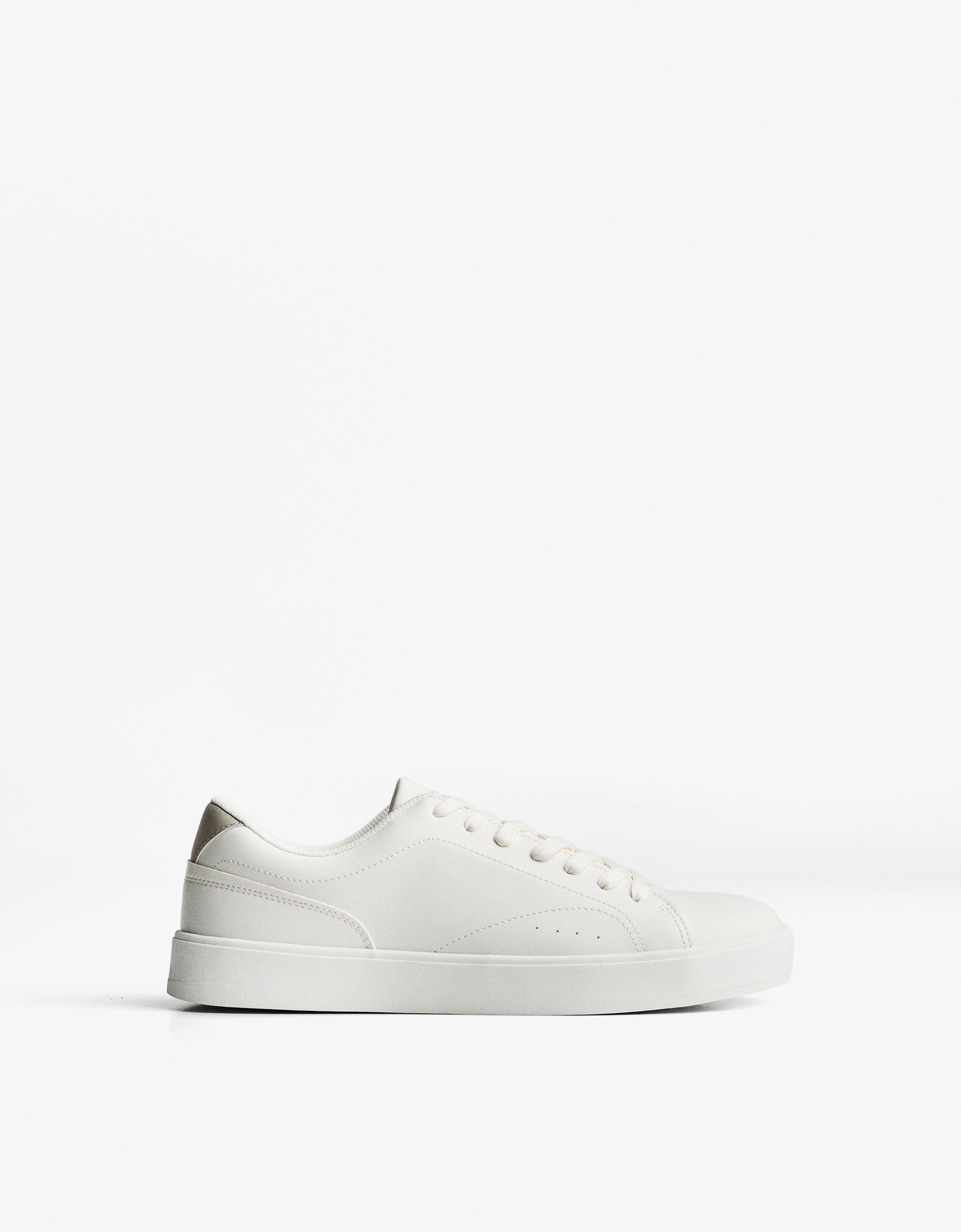 Bershka Basic-Sneaker Herren 45 Weiss