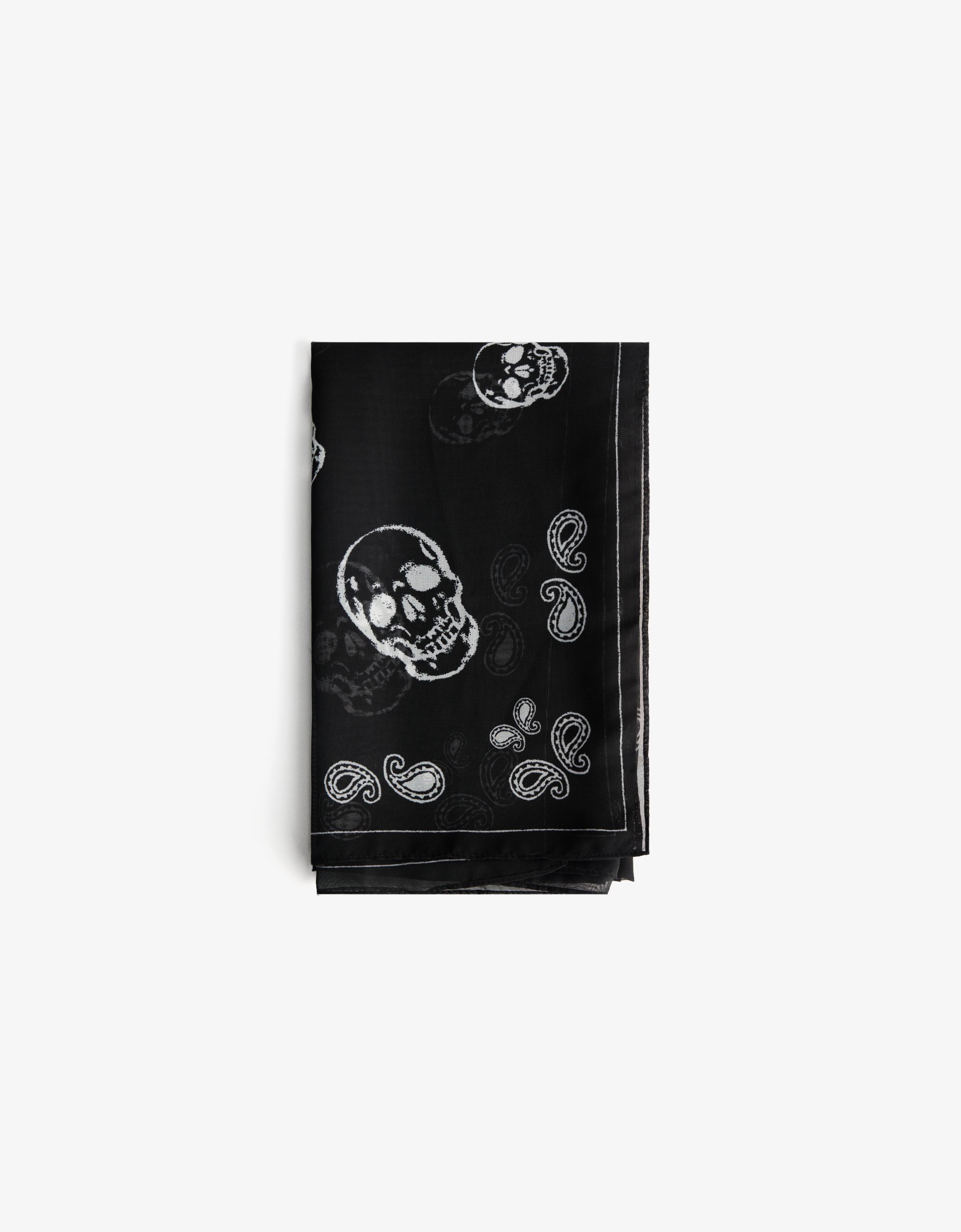 Bershka Schal Mit Print Damen Schwarz
