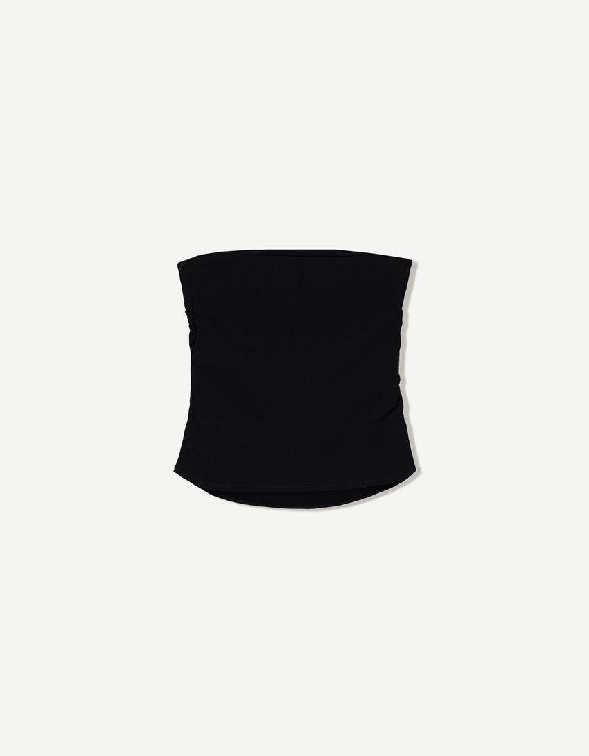 Top elástico bandeau-Negro-4
