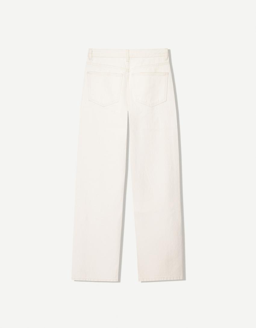 Jean wide leg regular-Écru-5