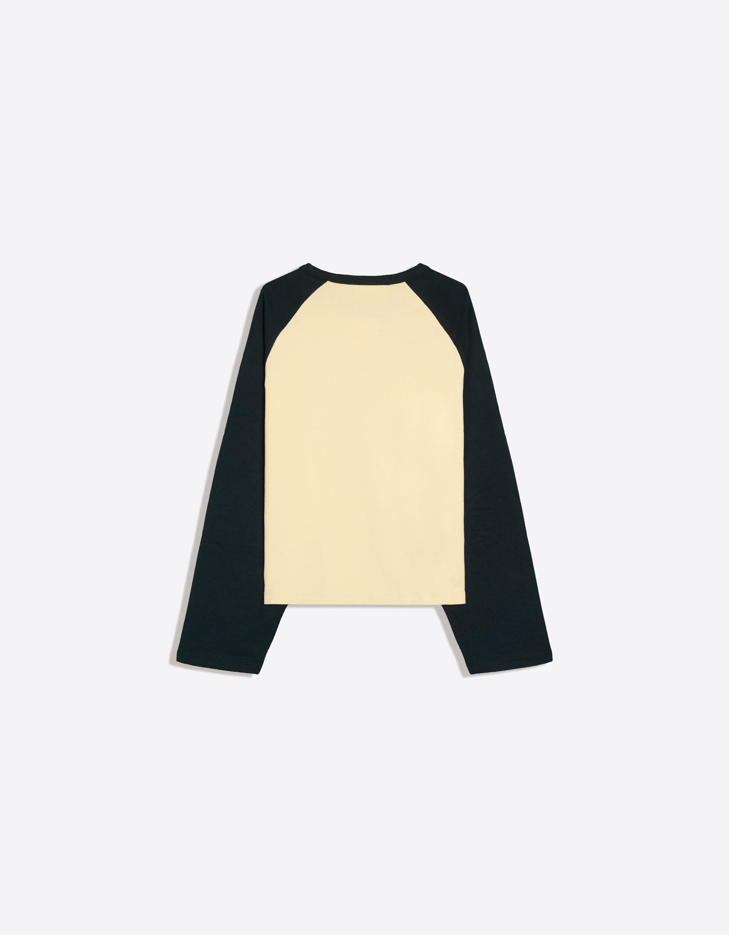 Round neck raglan jumper — Yellow
