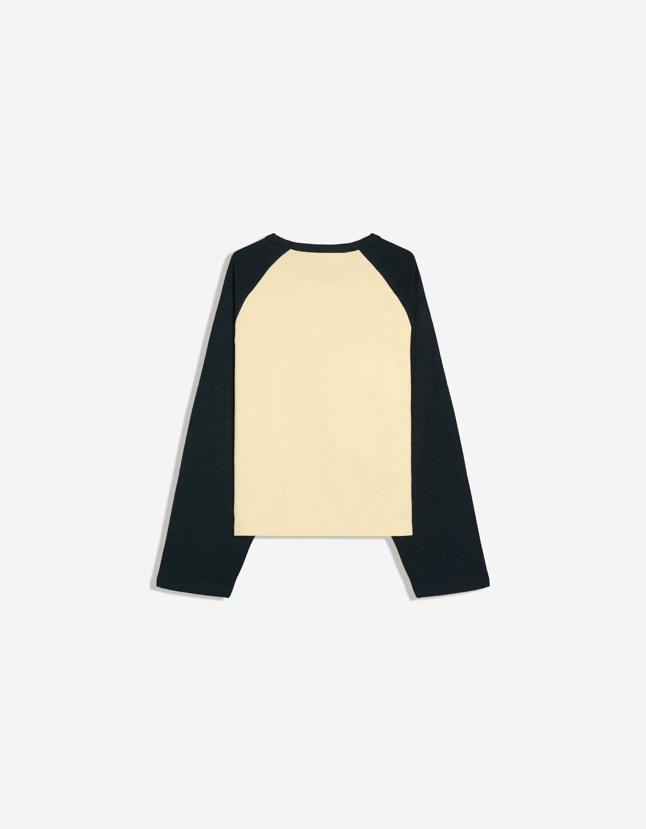 Raglan round neck jumper — Yellow