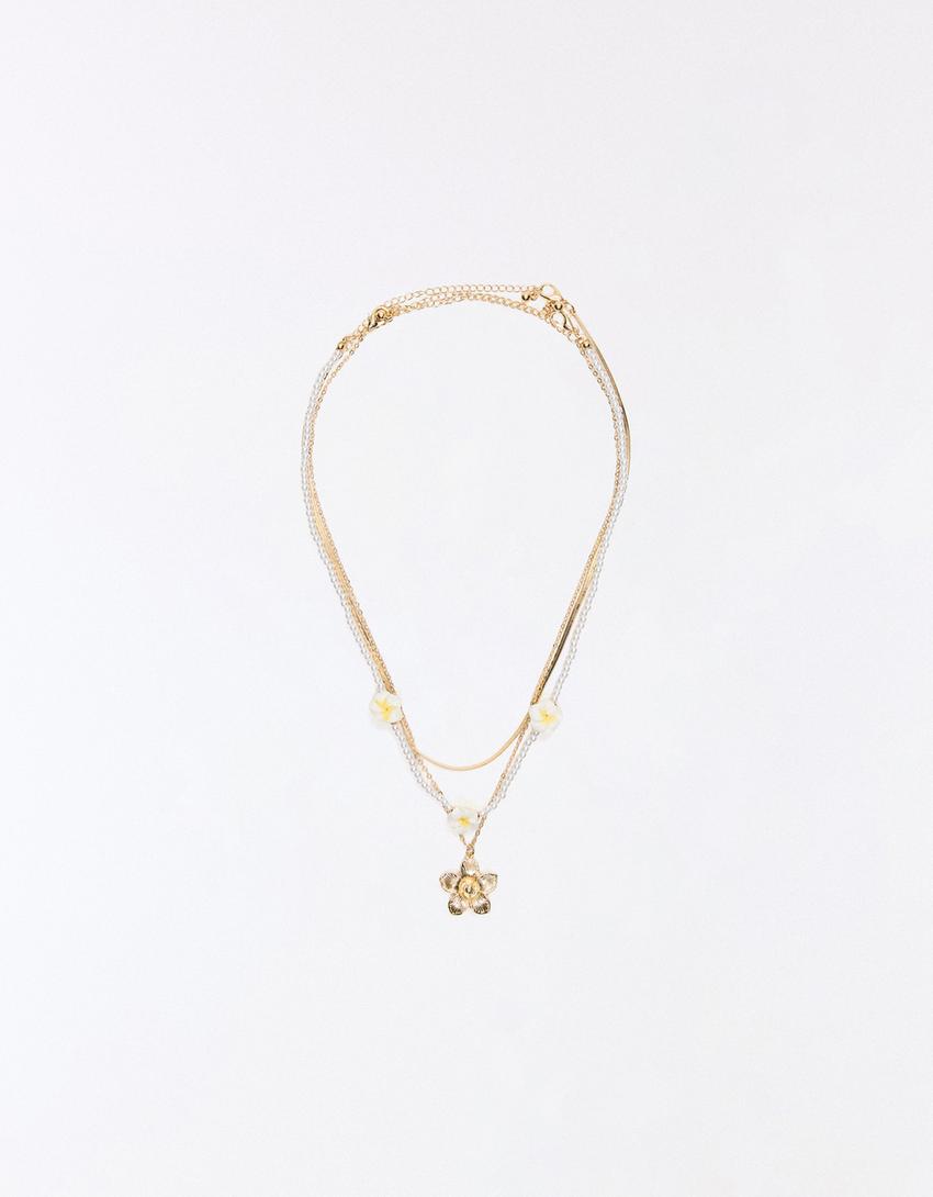Pack collares flores-Oro