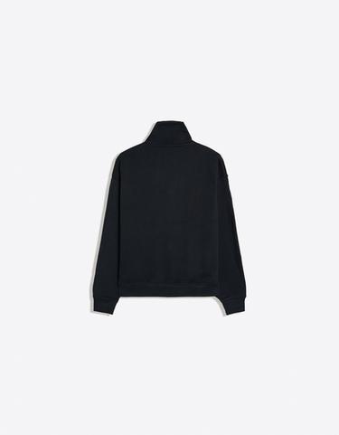 High neck zip-up sweatshirt — Navy 6