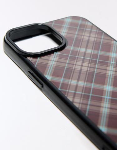 Check iPhone mobile phone case — Brown 2