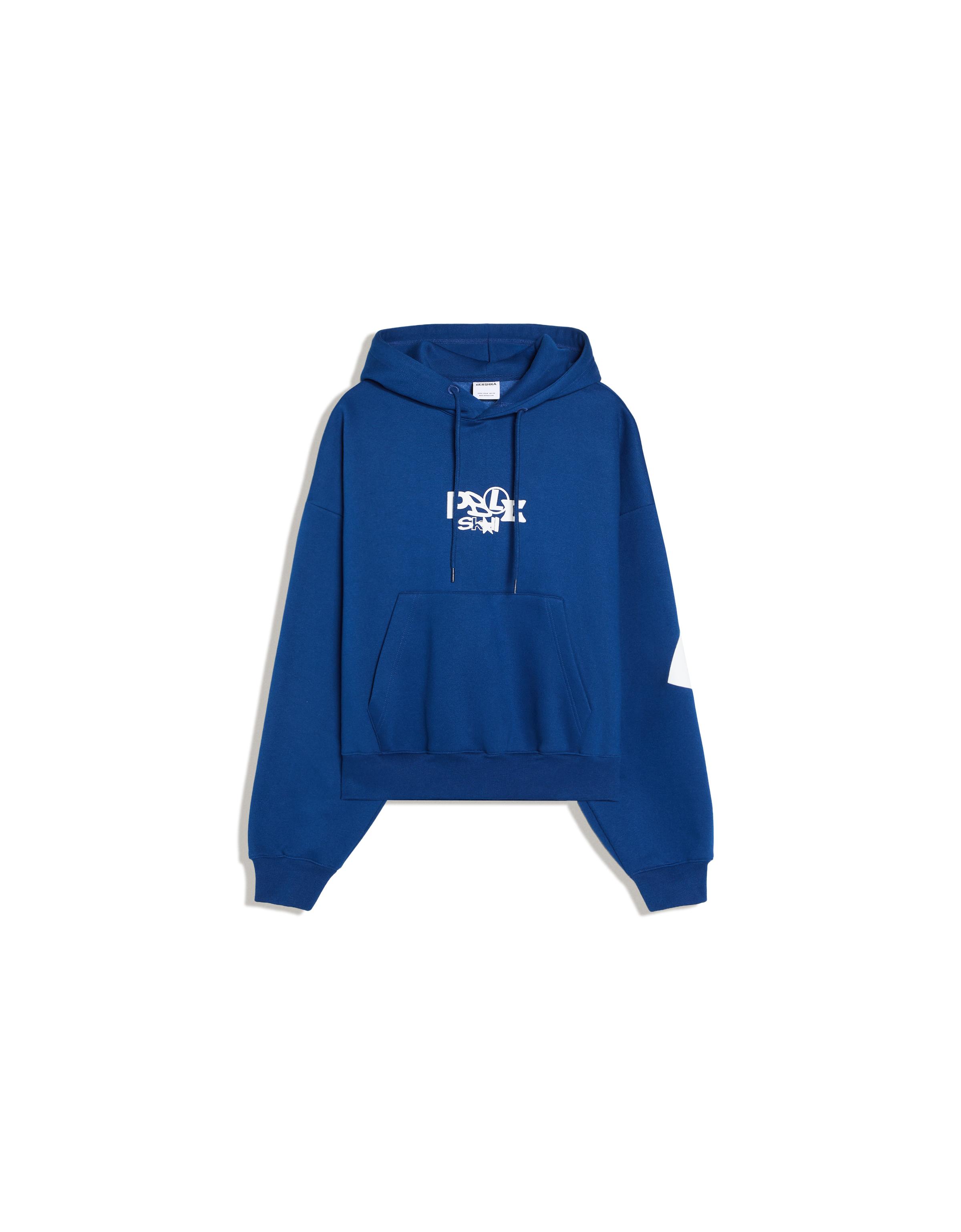 Printed hoodie — Blue