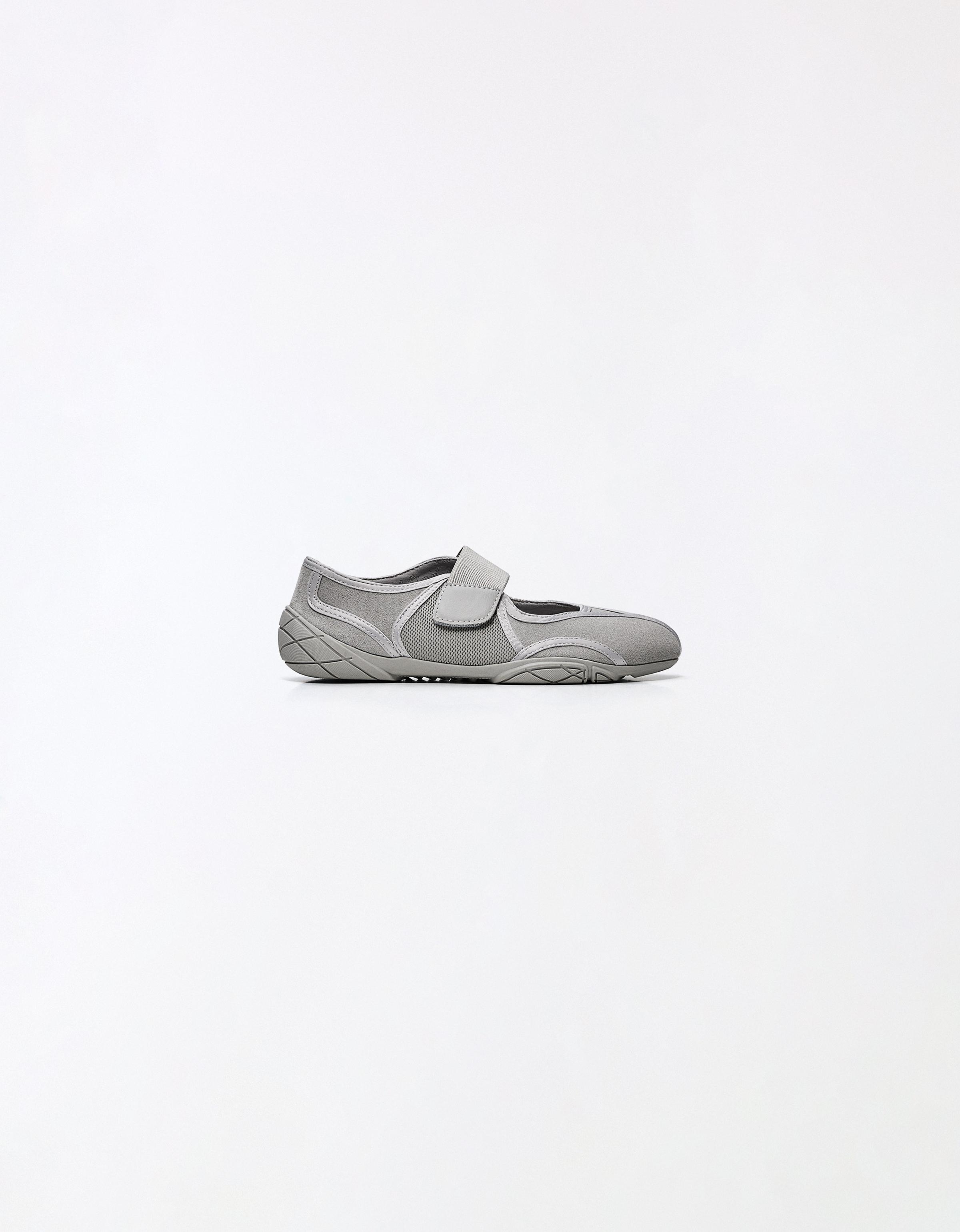 SPORTS BALLET PUMPS — Grey