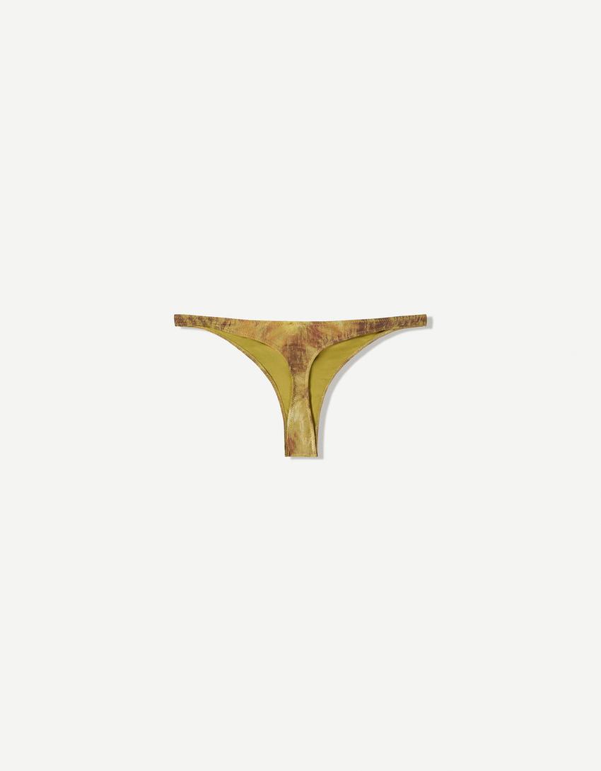 Hálós anyagú bikini alsó-Zöld-4