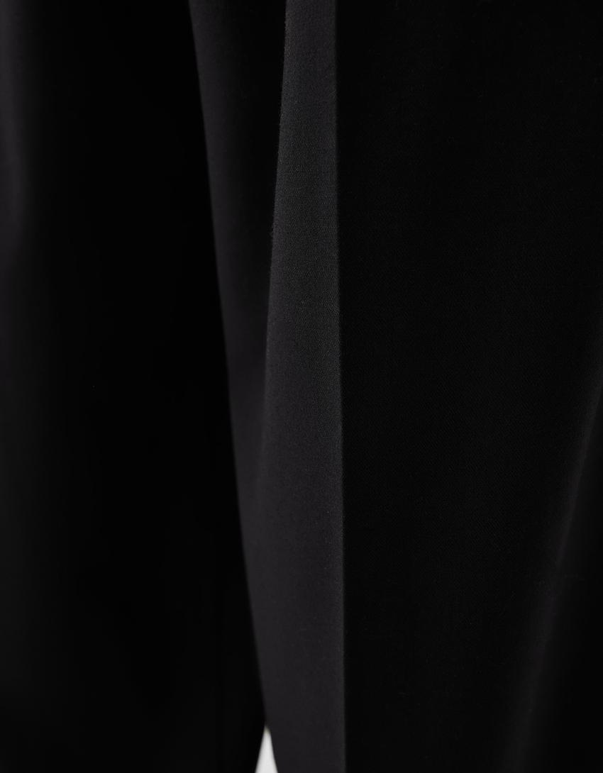 Calças tailored fit baggy-Preto-5