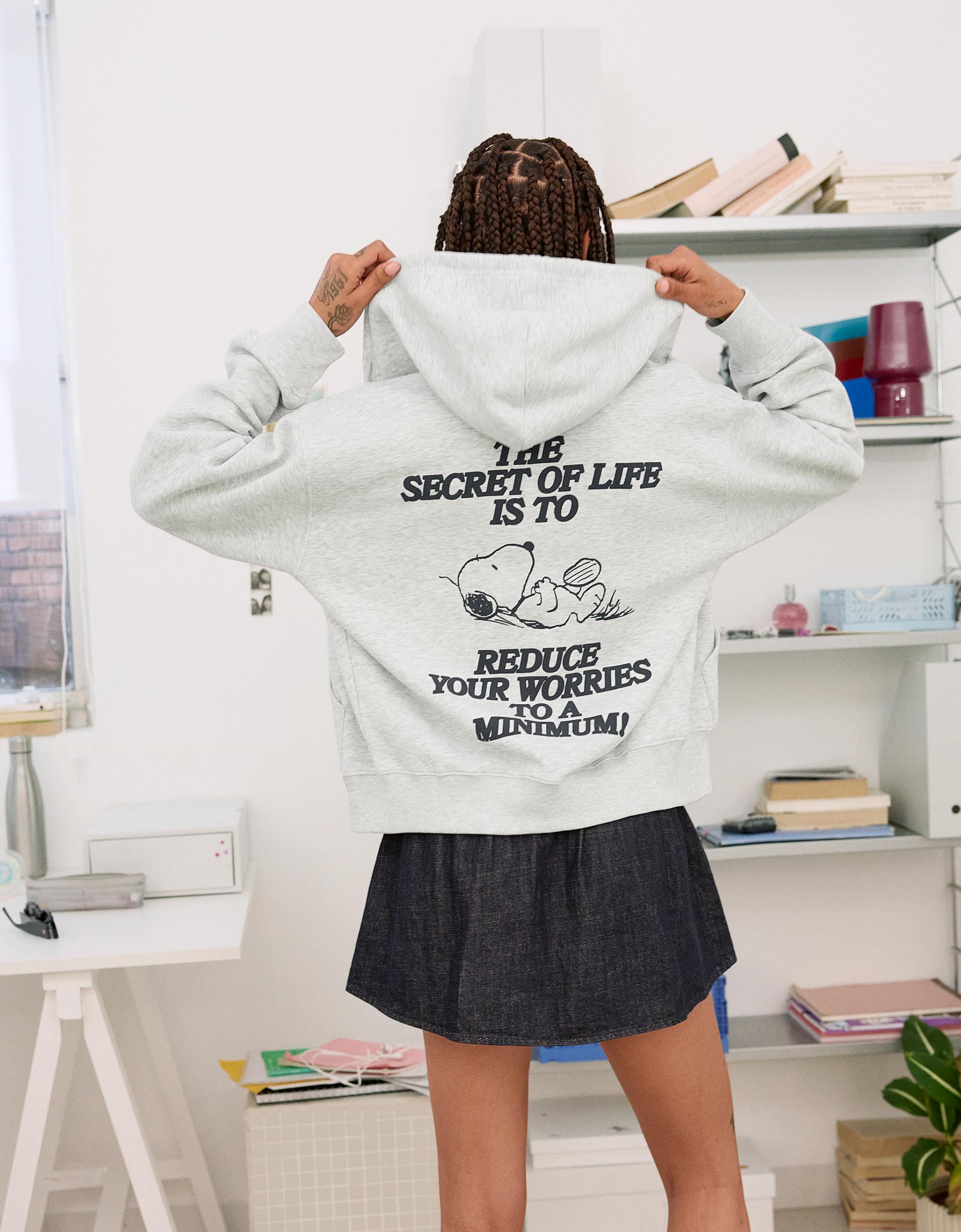 Sweatshirt Bershka Sudadera Snoopy Snoopy Sweatshirt Bershka