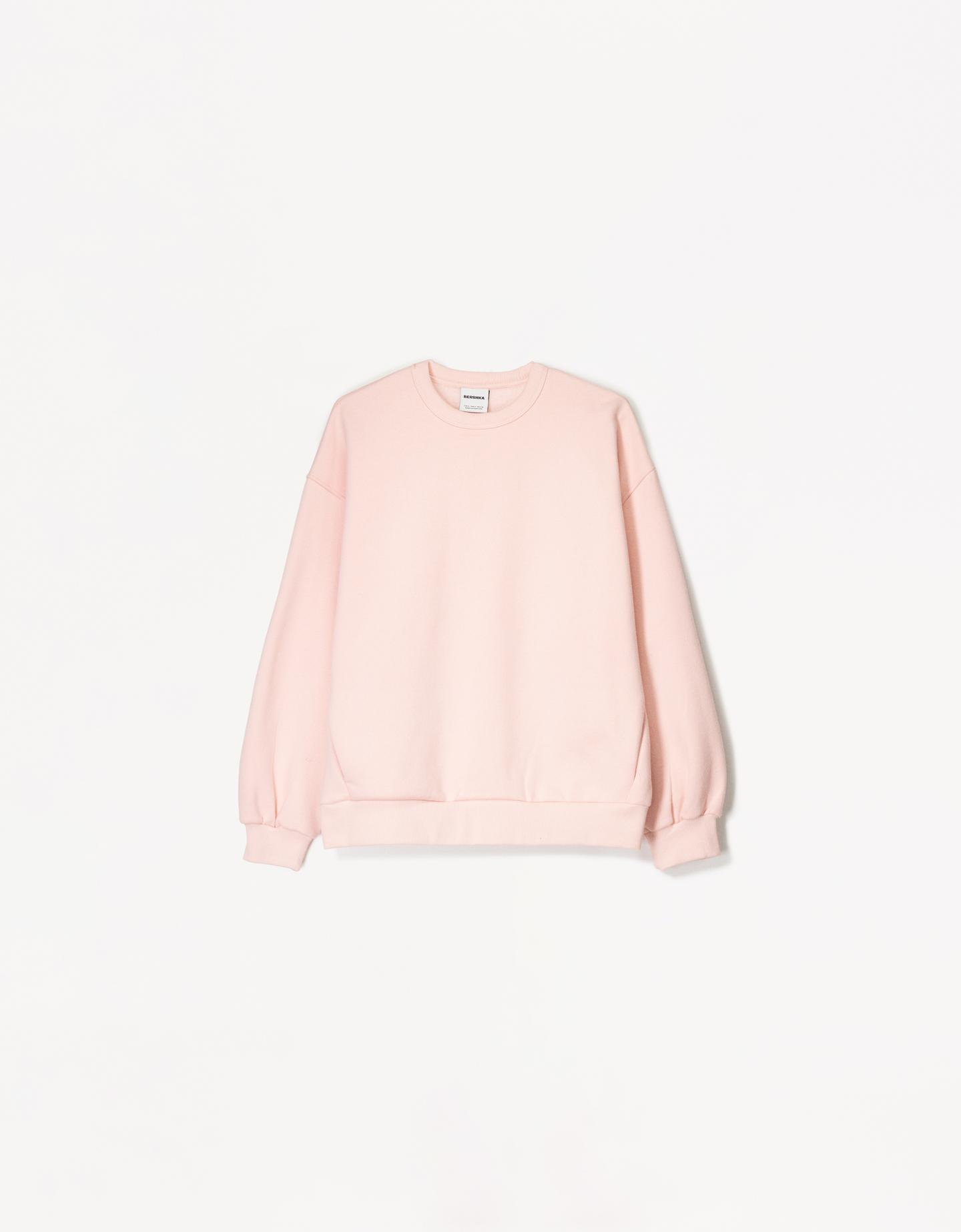 Bershka Oversize-Sweatshirt Mit Seitentaschen Damen S Rosa günstig online kaufen