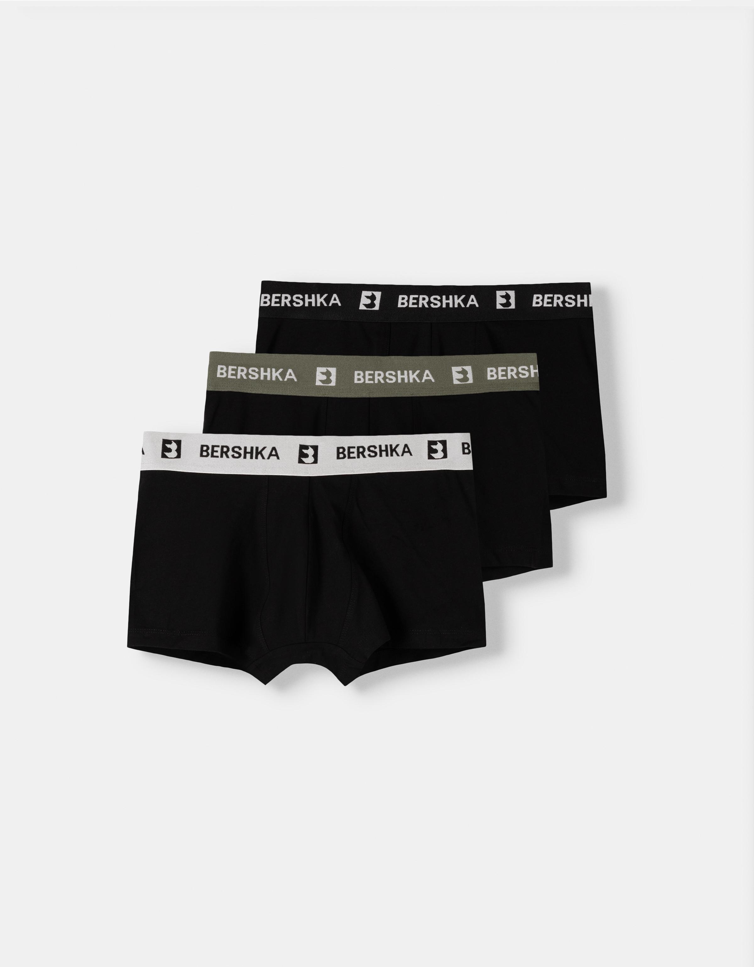 Pack 3 boxers cintura ancha print Hombre Bershka