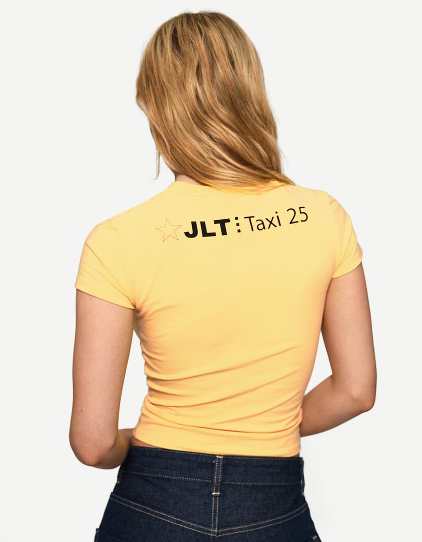 Camiseta Julieta manga corta print-Amarillo-1