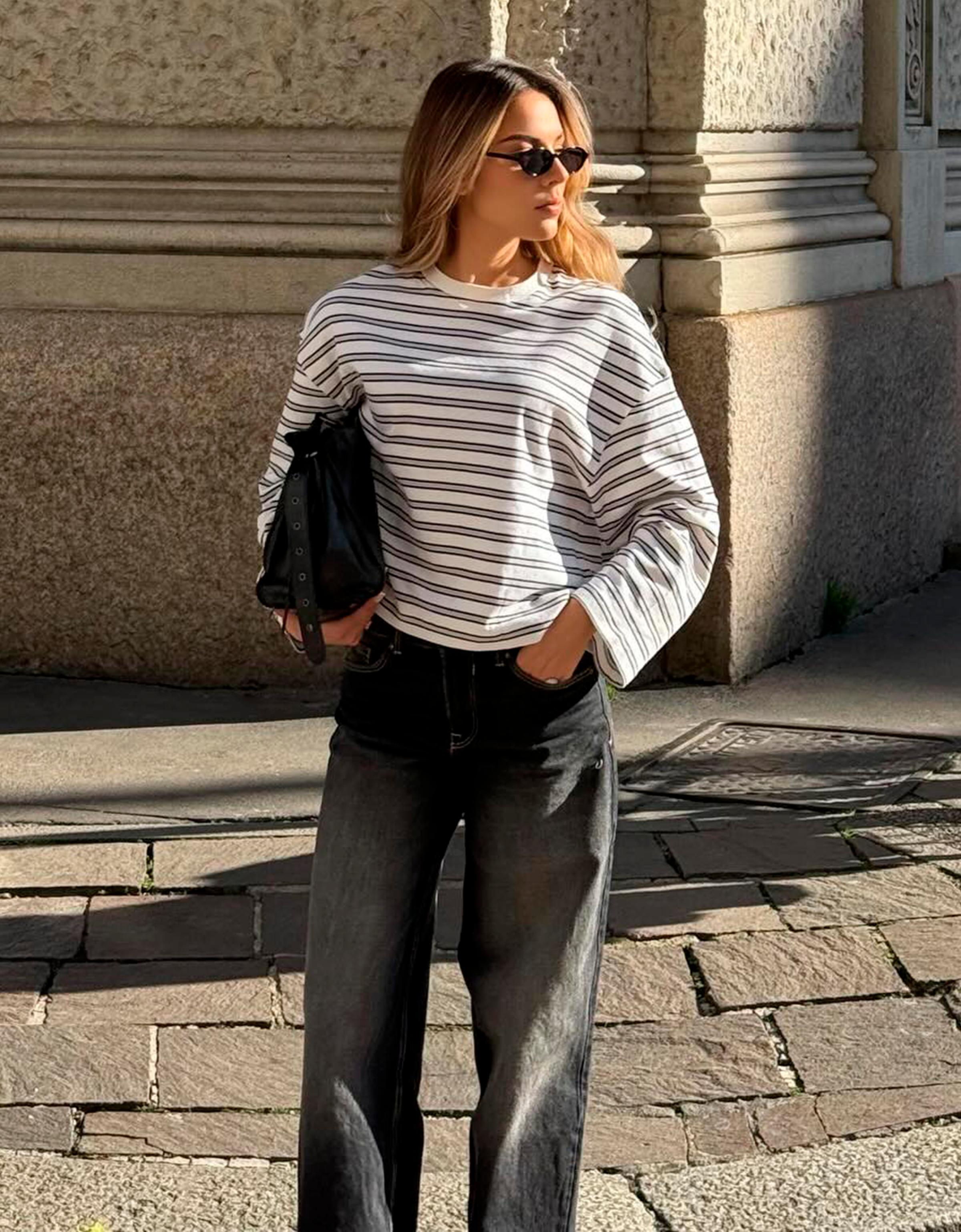 Uzun kollu baskılı tişört - Görsel 143