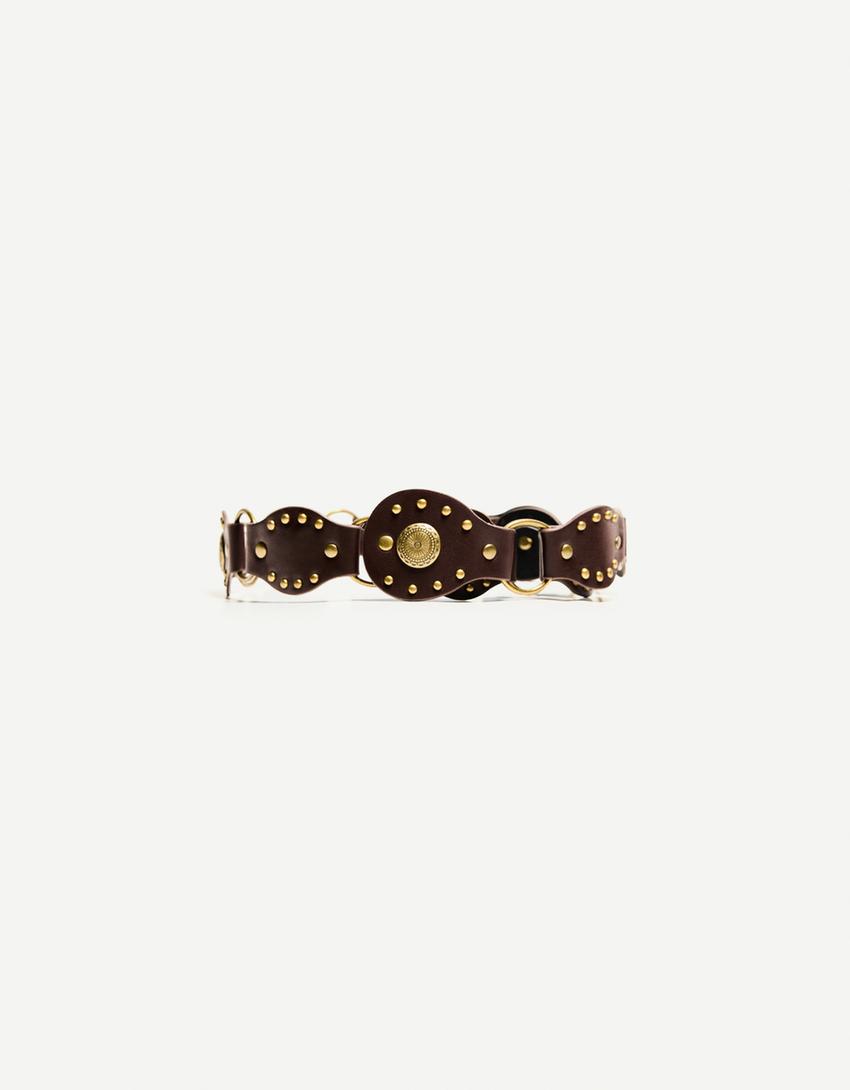Ceinture anneaux-Marron