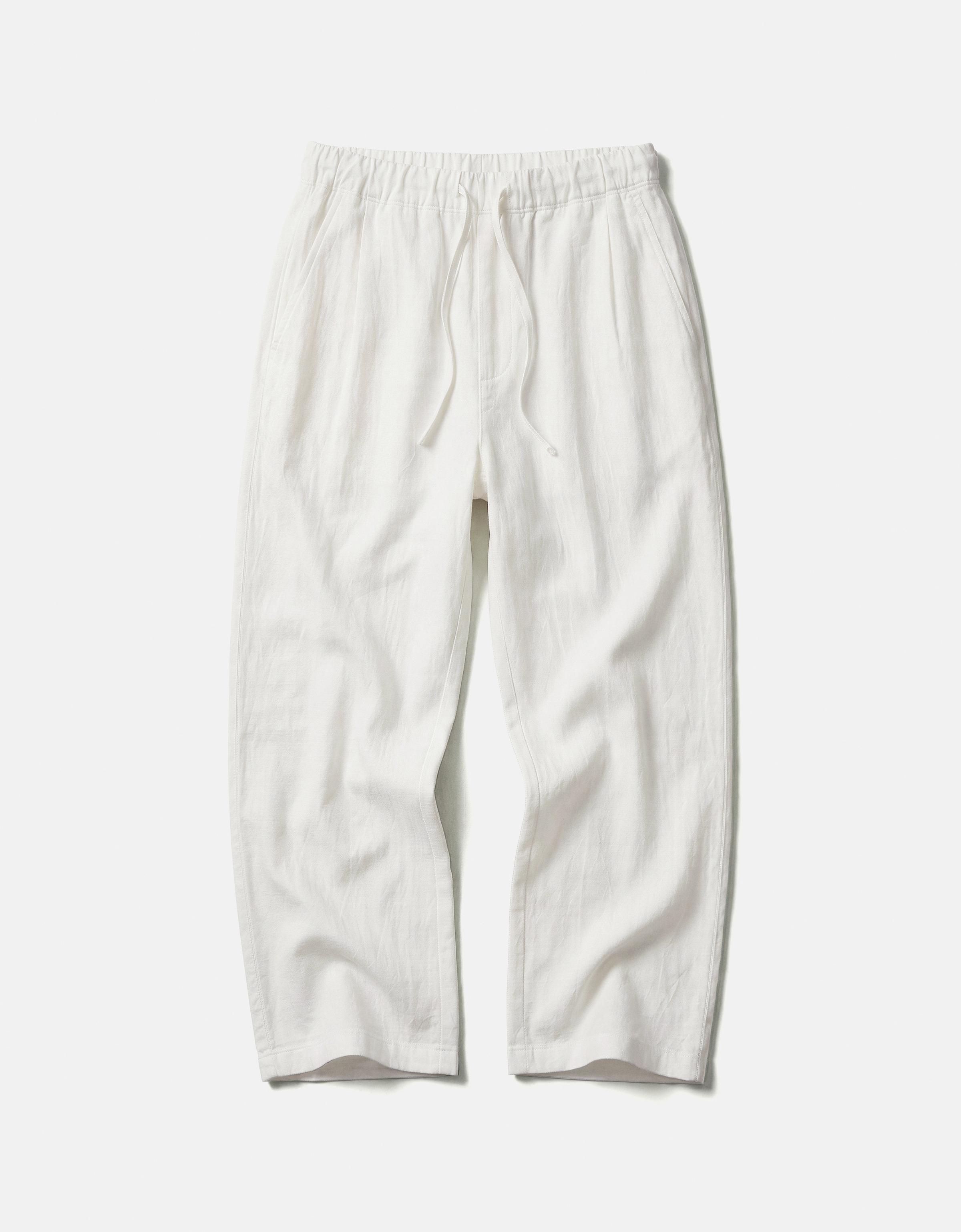 Rustic baggy trousers — White