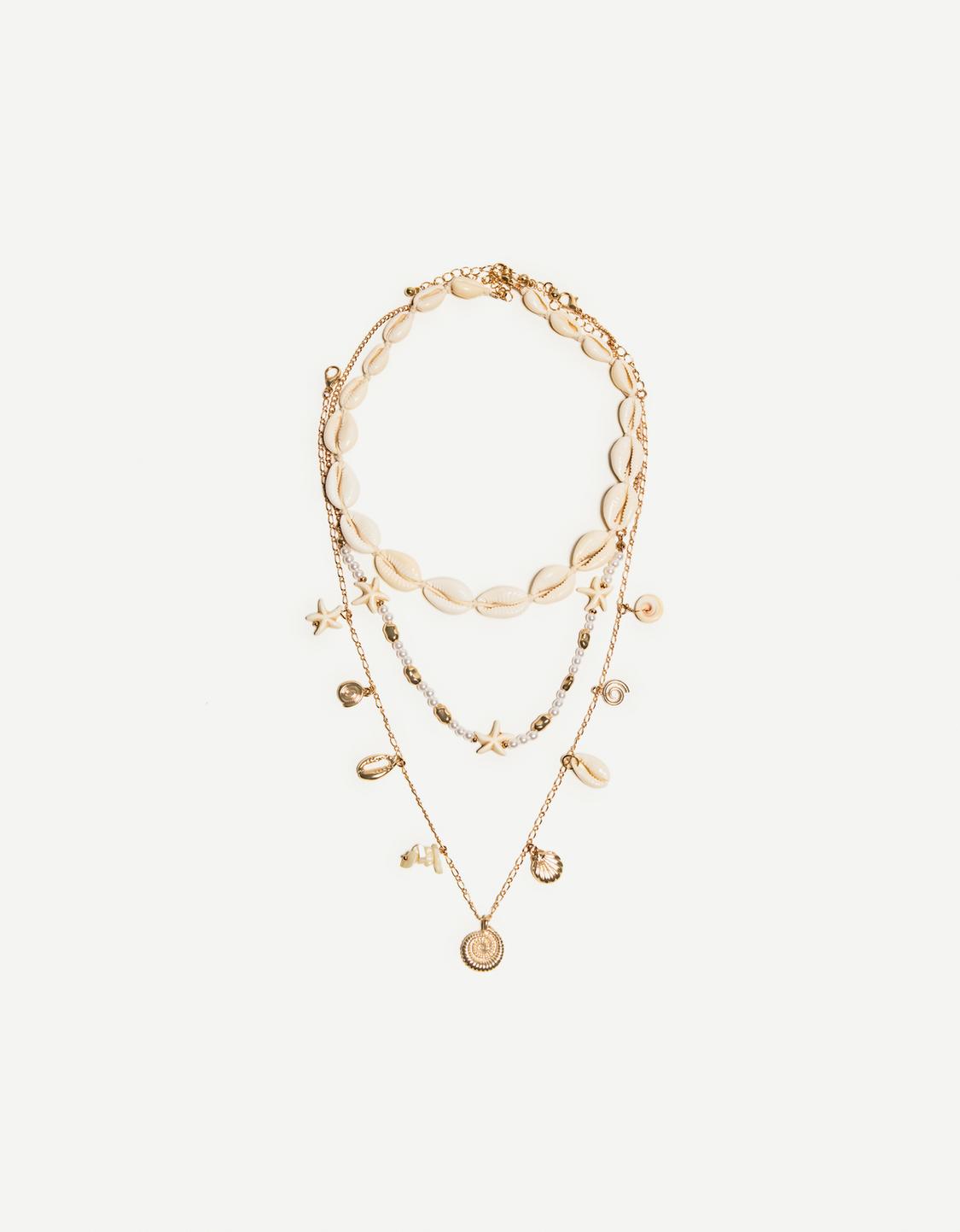 3-pack of seashell necklaces