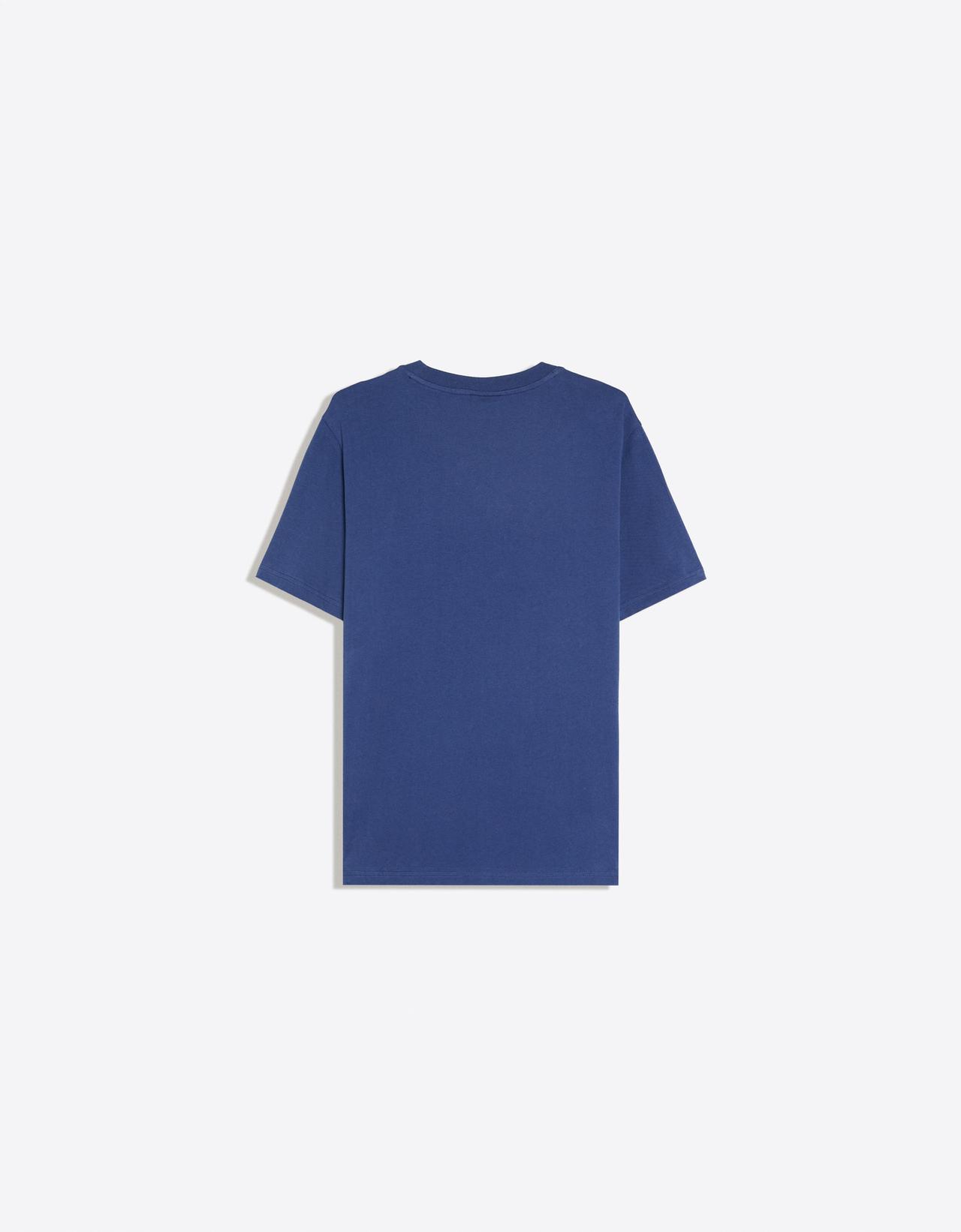 Regular print short sleeve T-shirt — Navy