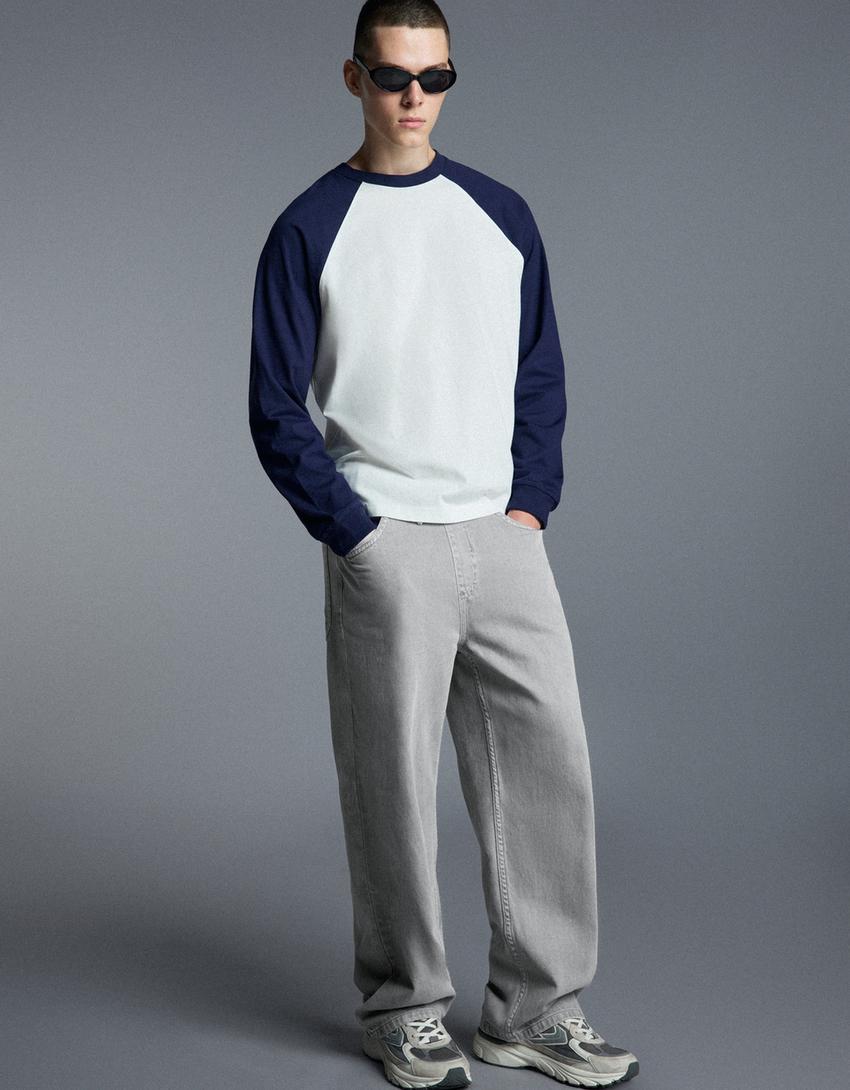 Straight jogger jeans-Grey