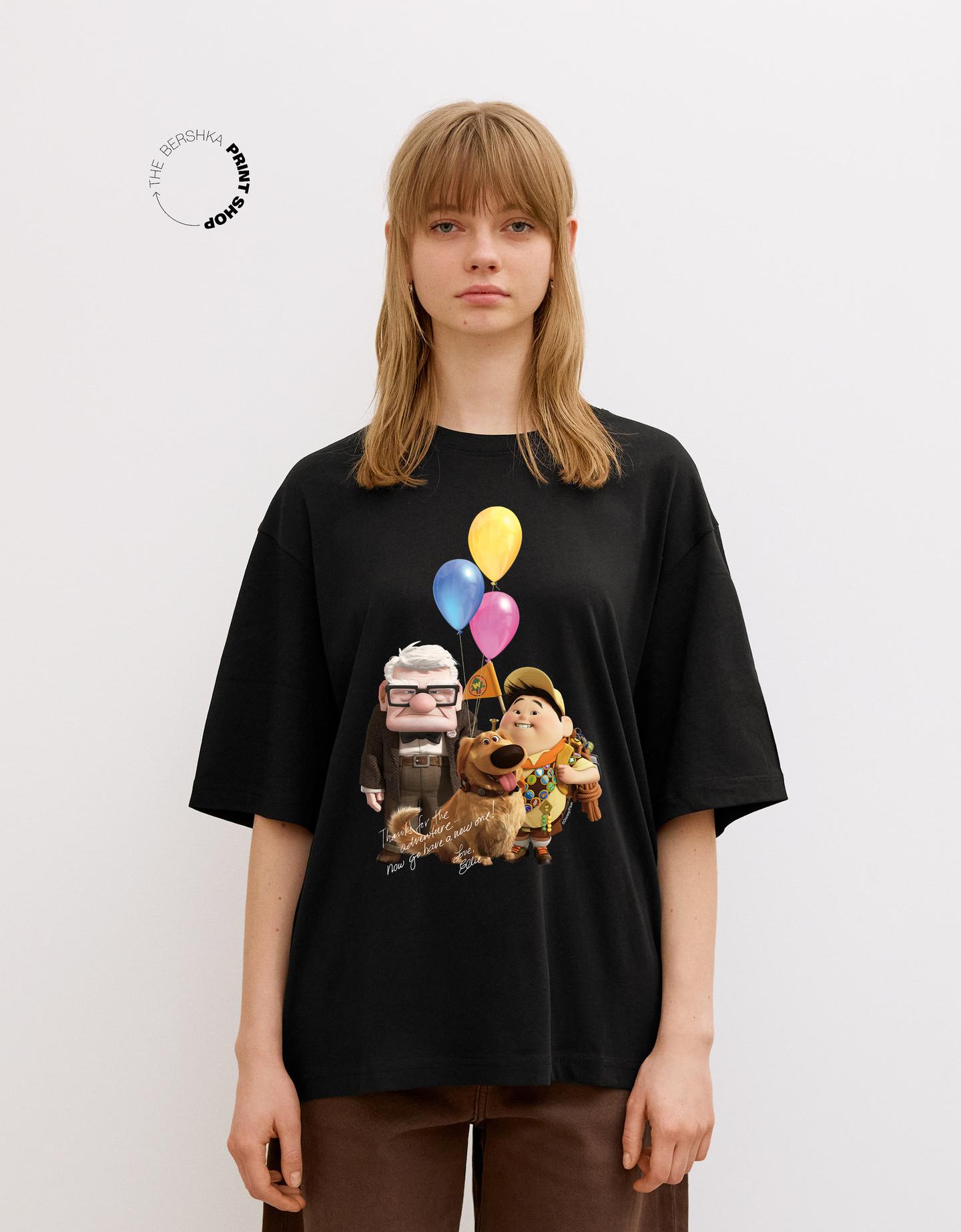 Bershka Koszulka Z Krótkim Rękawem Up Kobieta Xl Czarny