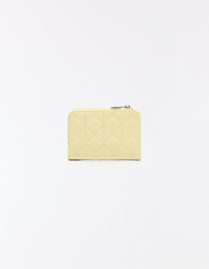 Patent effect purse-Yellow