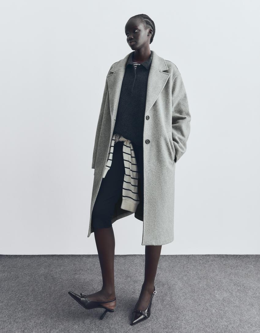 Abrigo largo soft-Gris