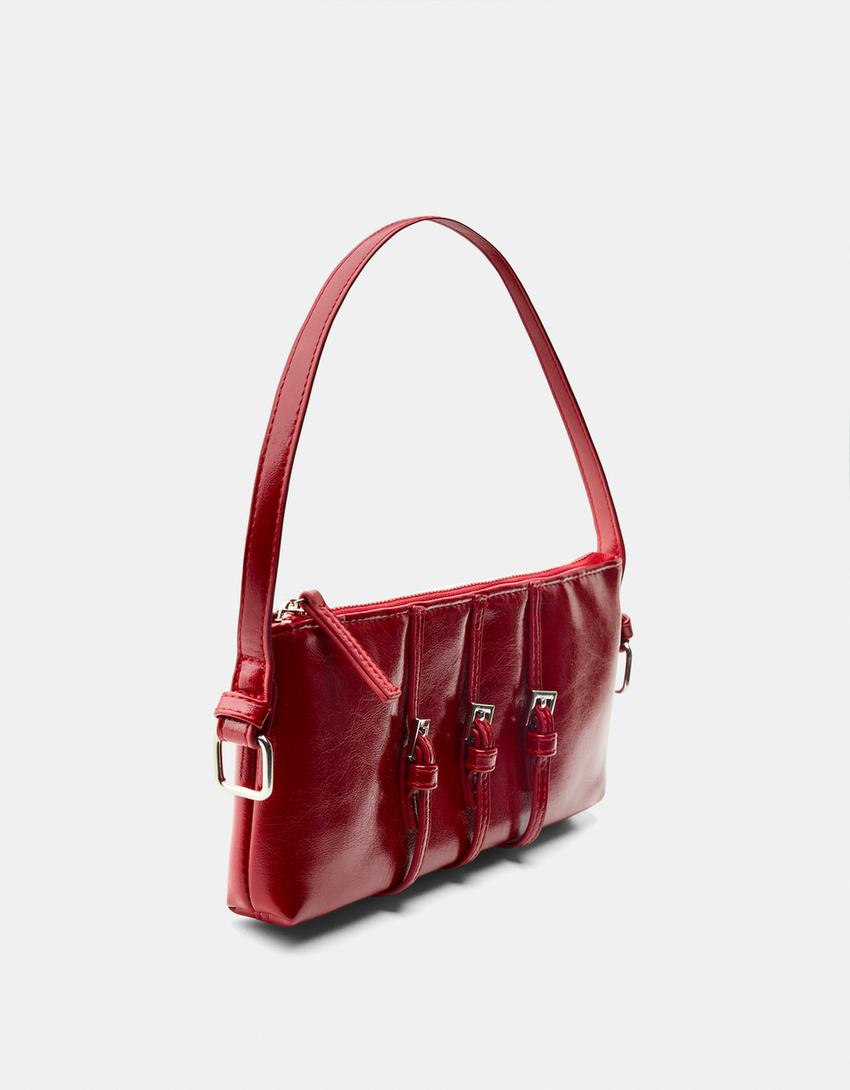 حقيبة كتف بإبزيم وحلقة-أحمر-4