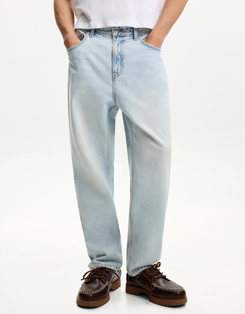 Loose fit jean-Açık mavi-2