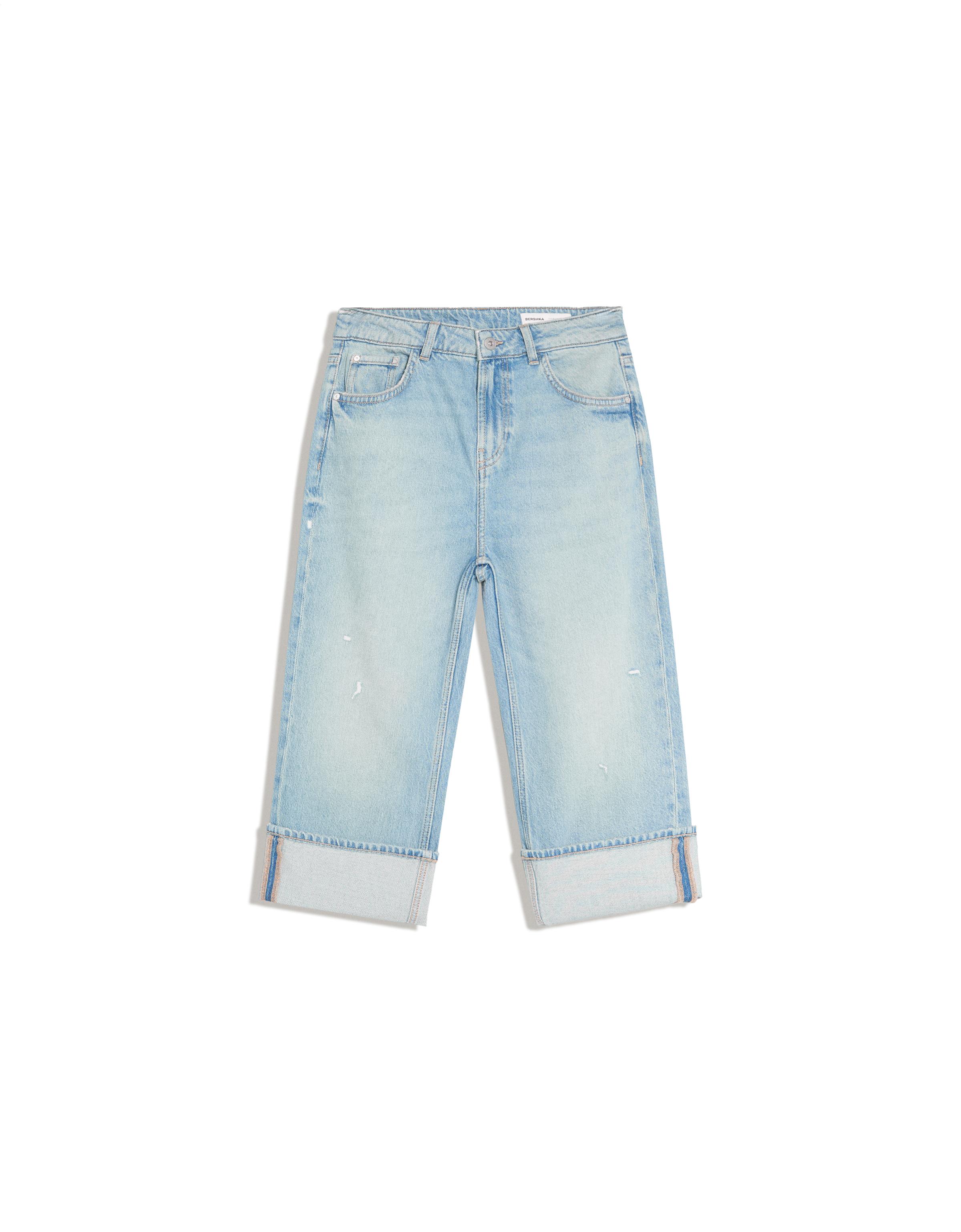 Bershka Kapri boy katlamalı jean görsel 2