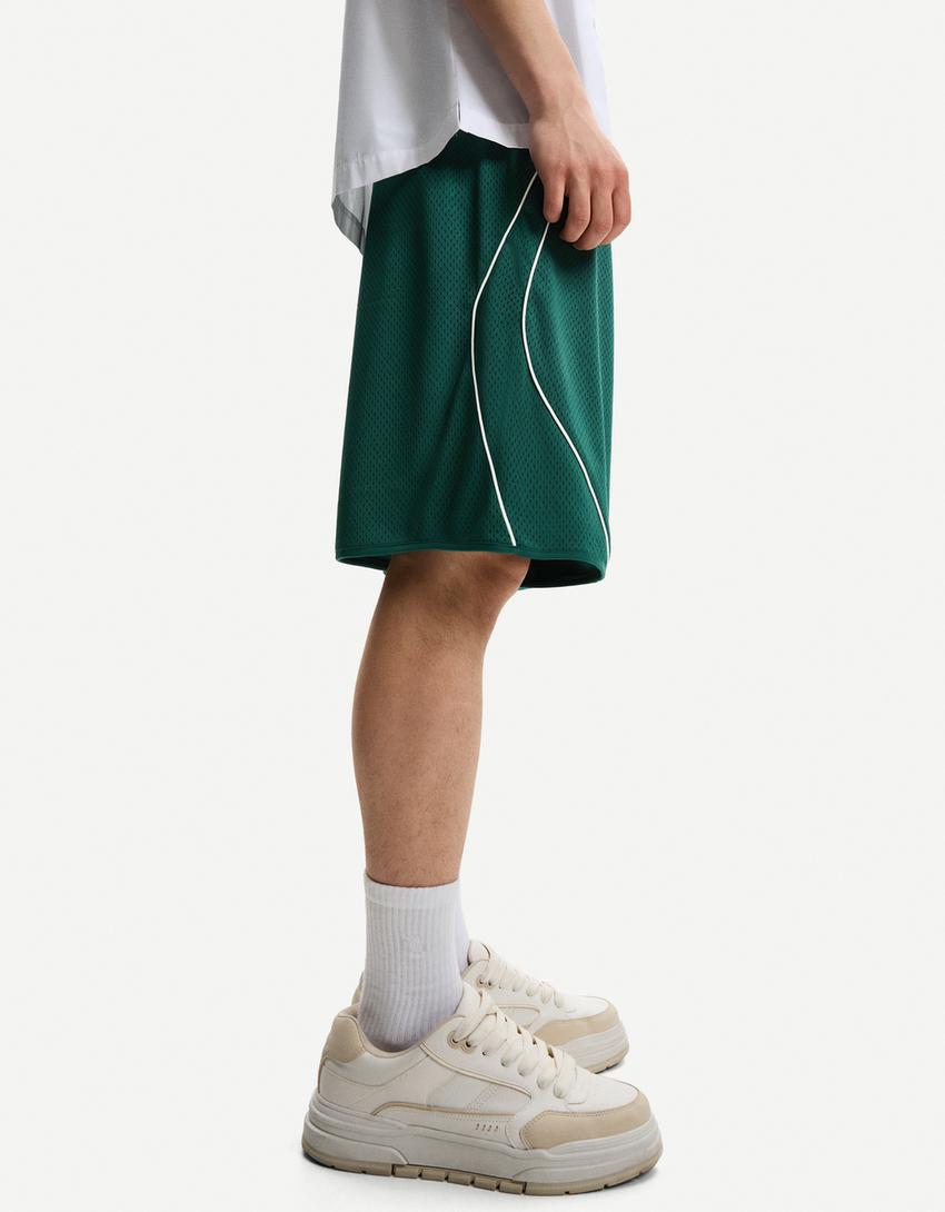 Mesh Bermuda shorts