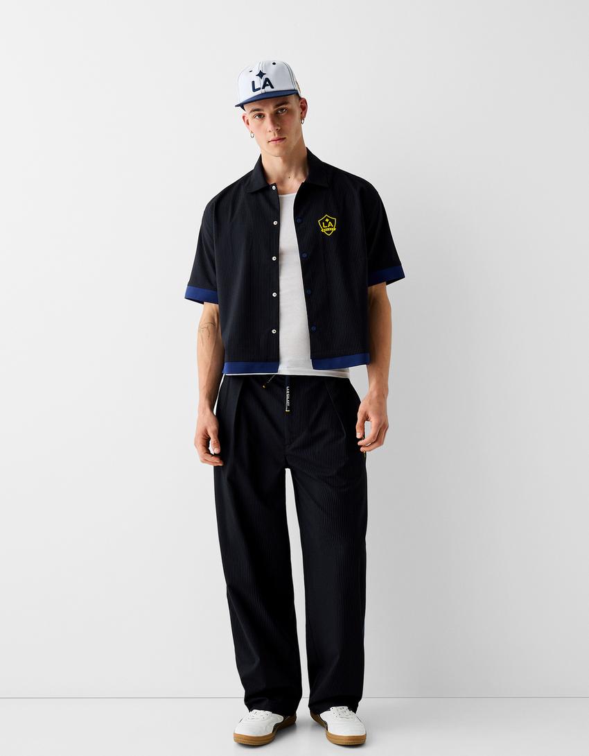 LA Galaxy tailored trousers with side stripe-Black