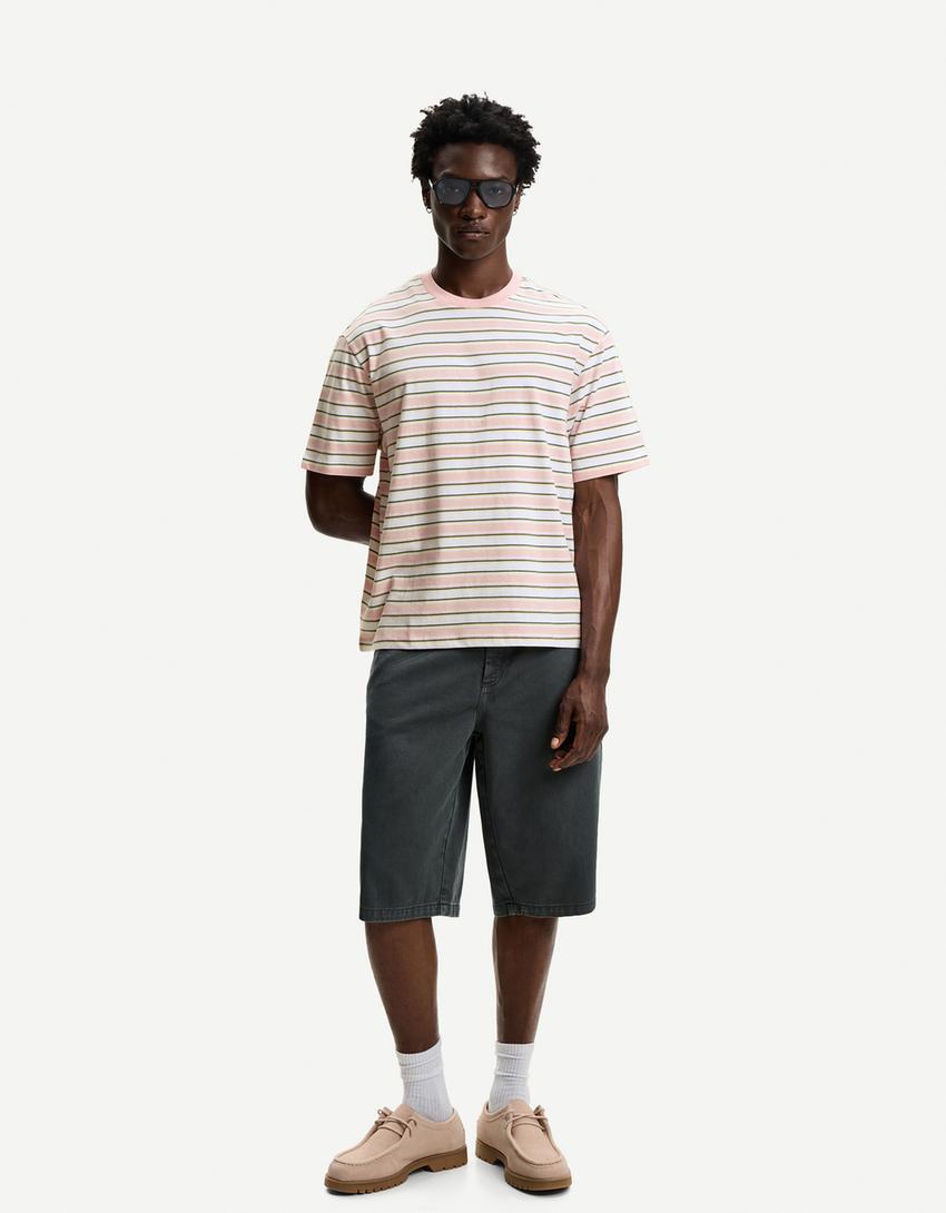 T-Shirt mit kurzen Ärmeln-Rosa-3