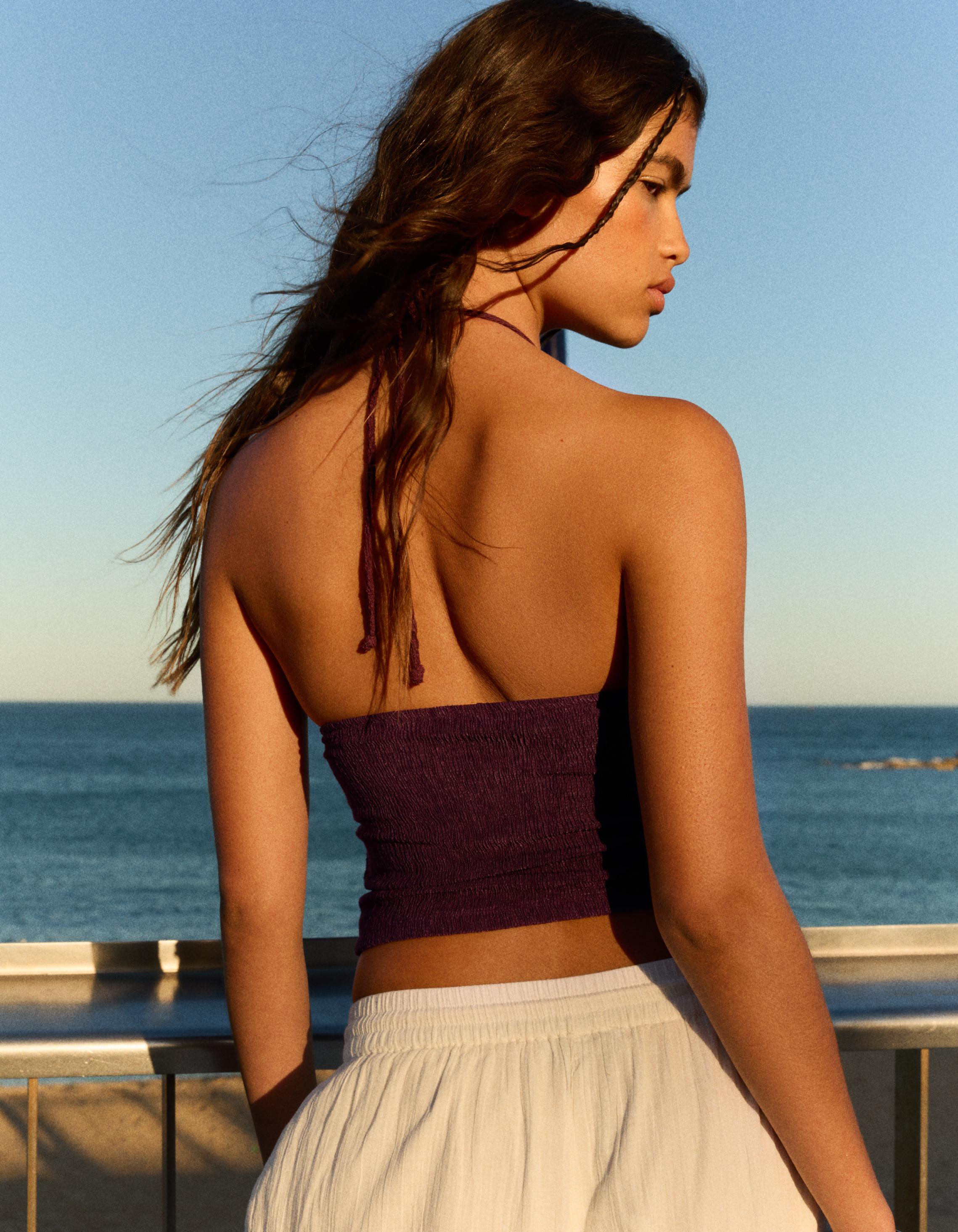Rustic halter top — Violet