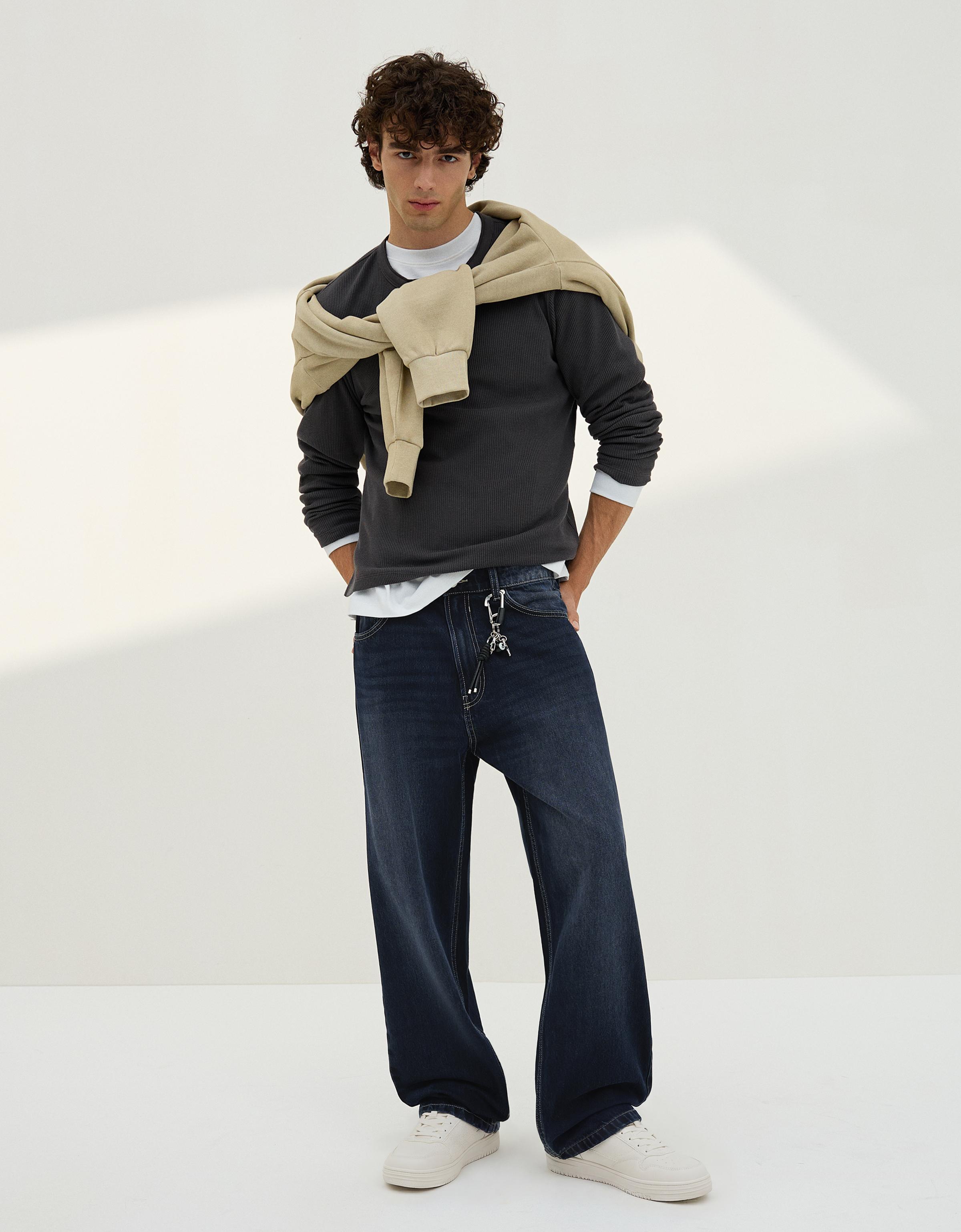 Jeans Baggy Hombre 34 Azul Oscuro