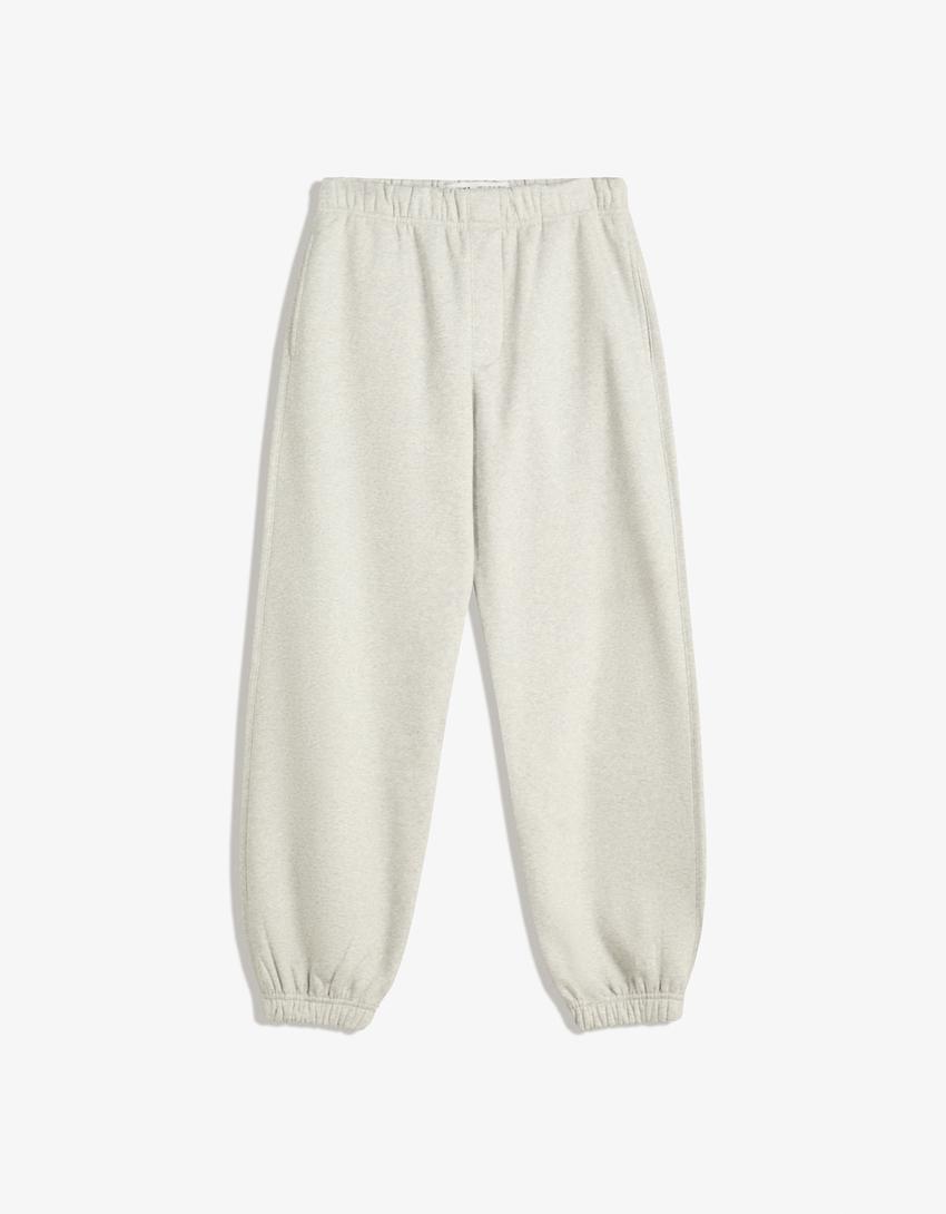 Jogginghose aus Fleece-Grau-3