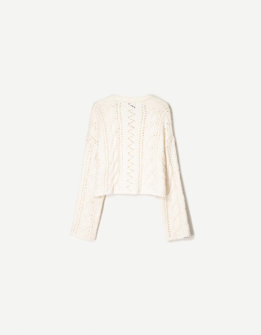 Jersey cuello pico-Crudo-4