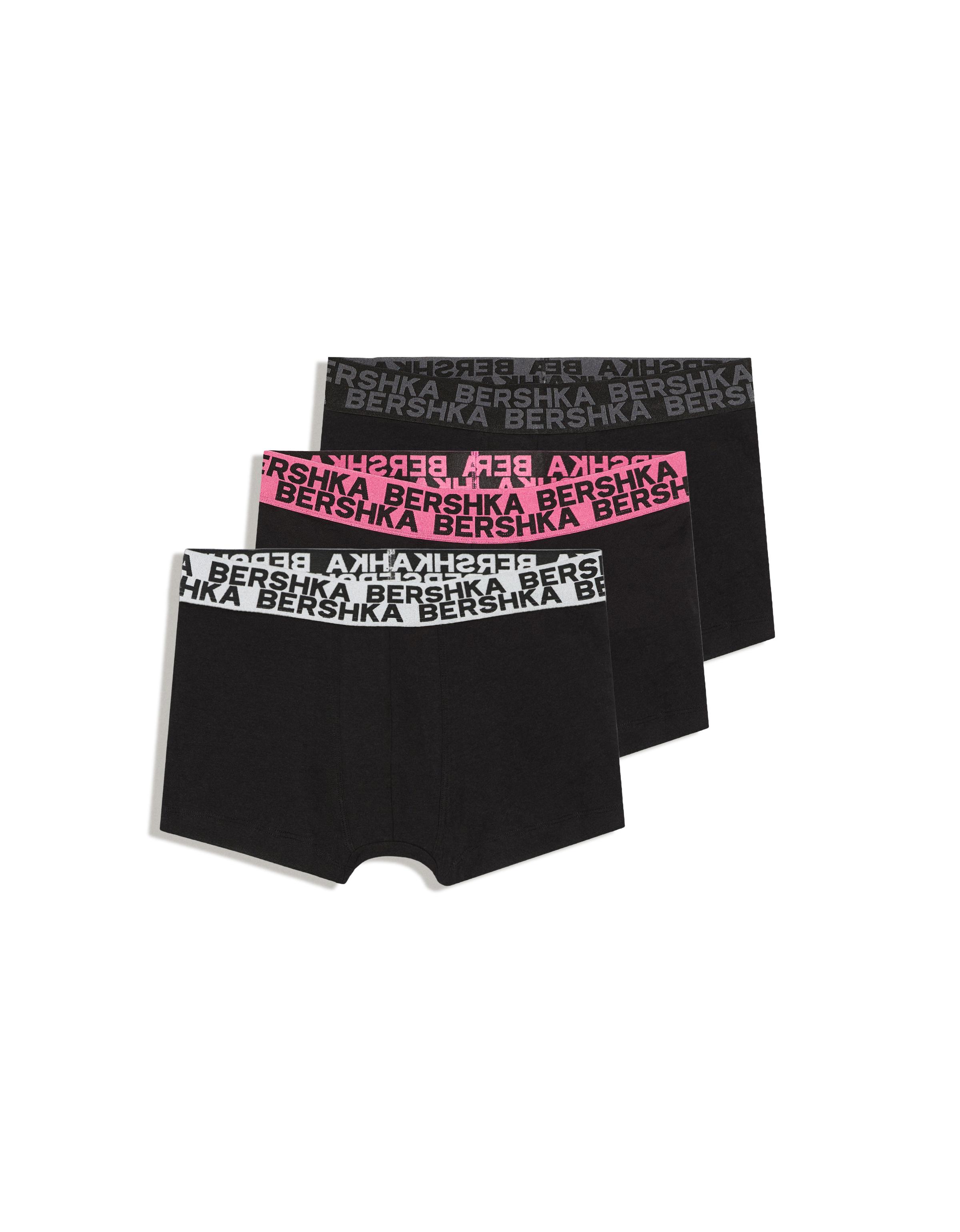 3-pack of boxers with double logo — Fuchsia