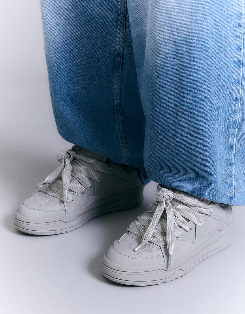 Sapatilhas volume tipo skate homem-Cinza-2