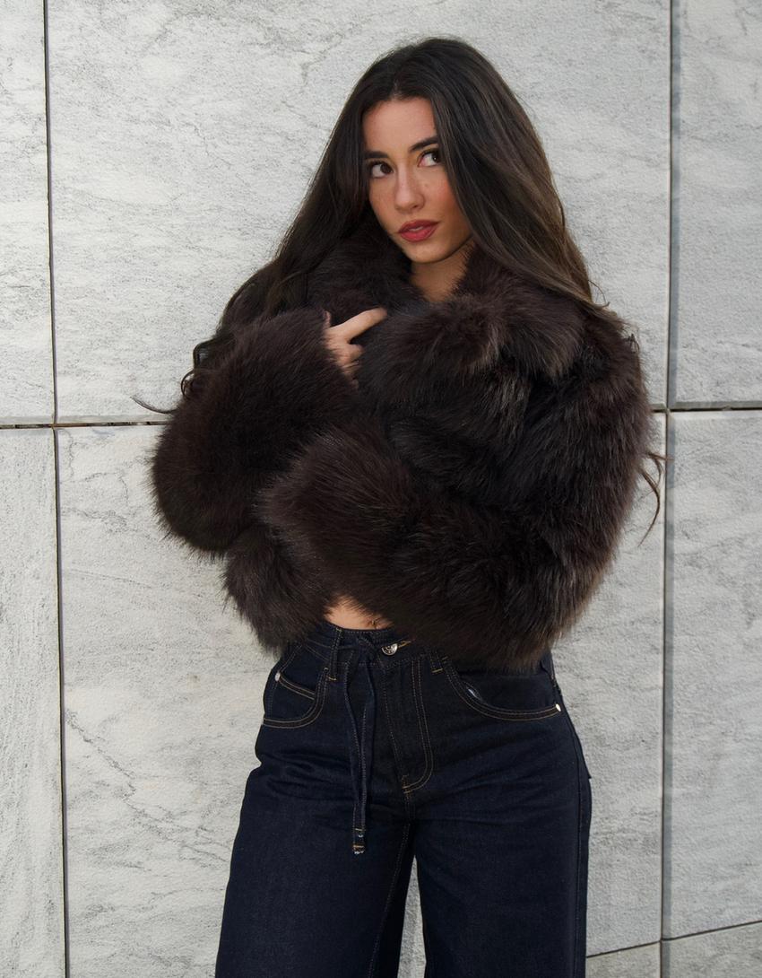 Wide-leg barrel jeans with belt-Navy