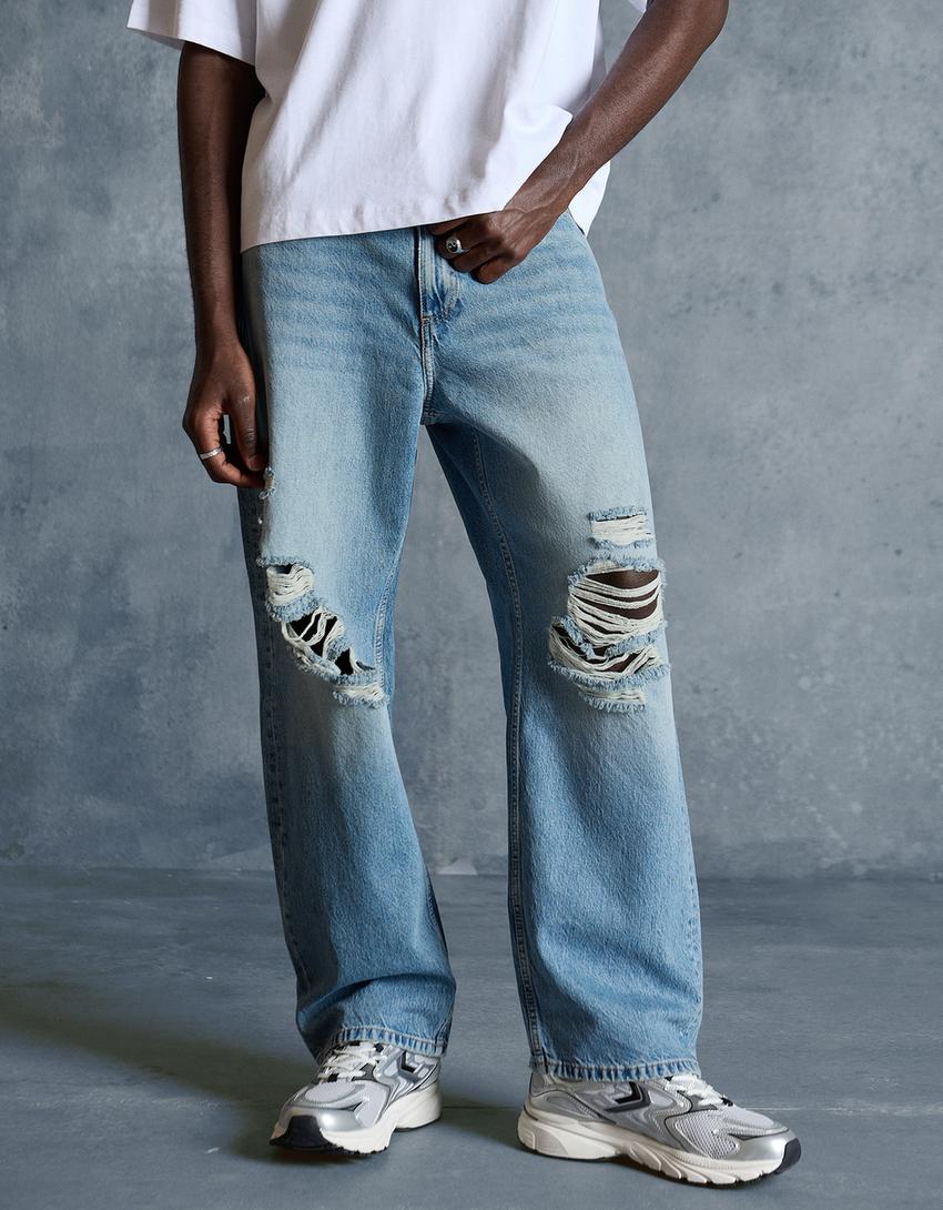 Distressed baggy fit jean-Mavi