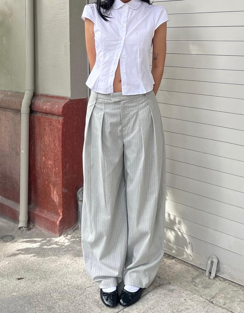 Pantalon balloon tailoring-Gris foncé-2
