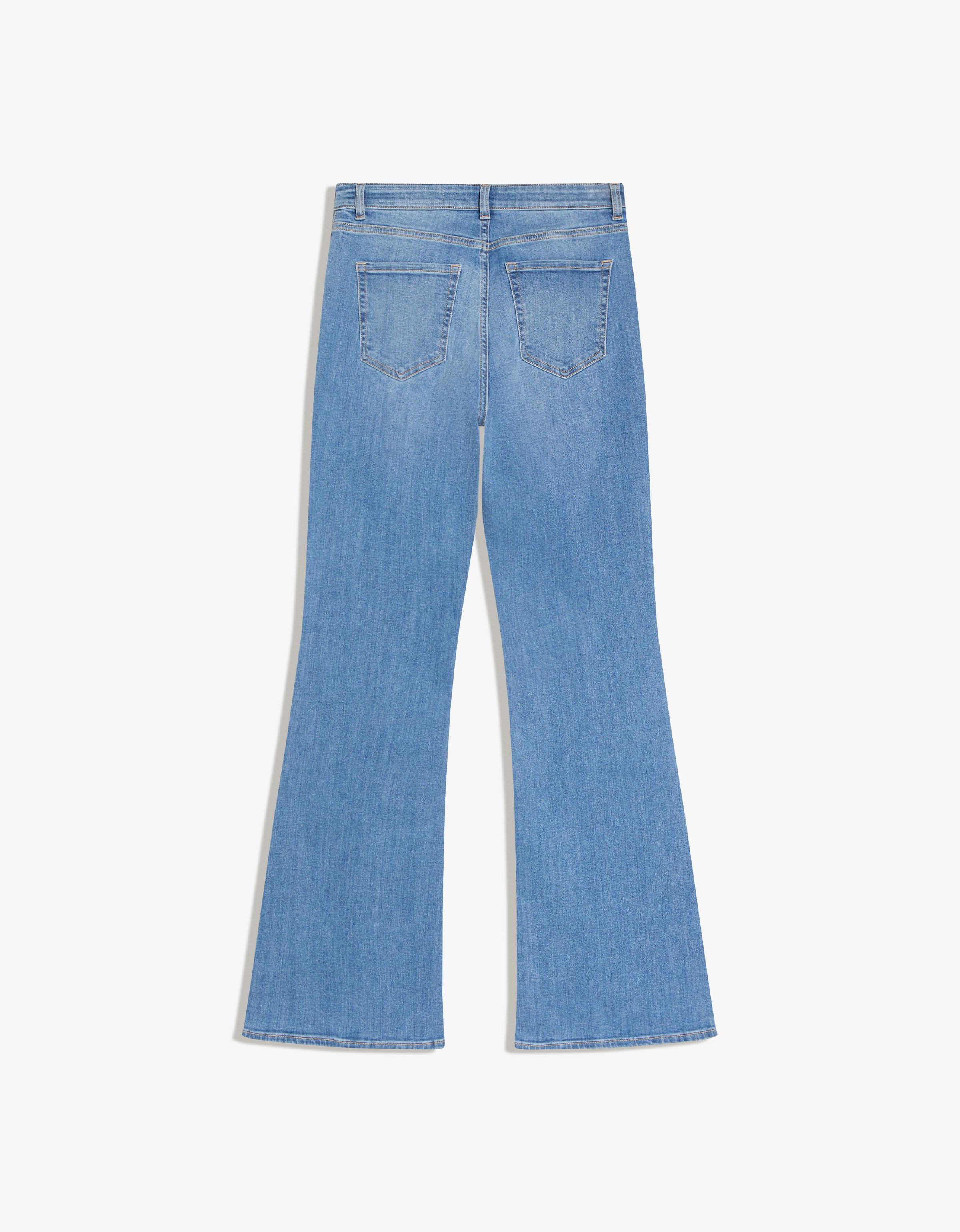 High-waist flared jeans