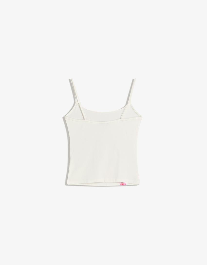 Top de tirants estampat-Blanc-4